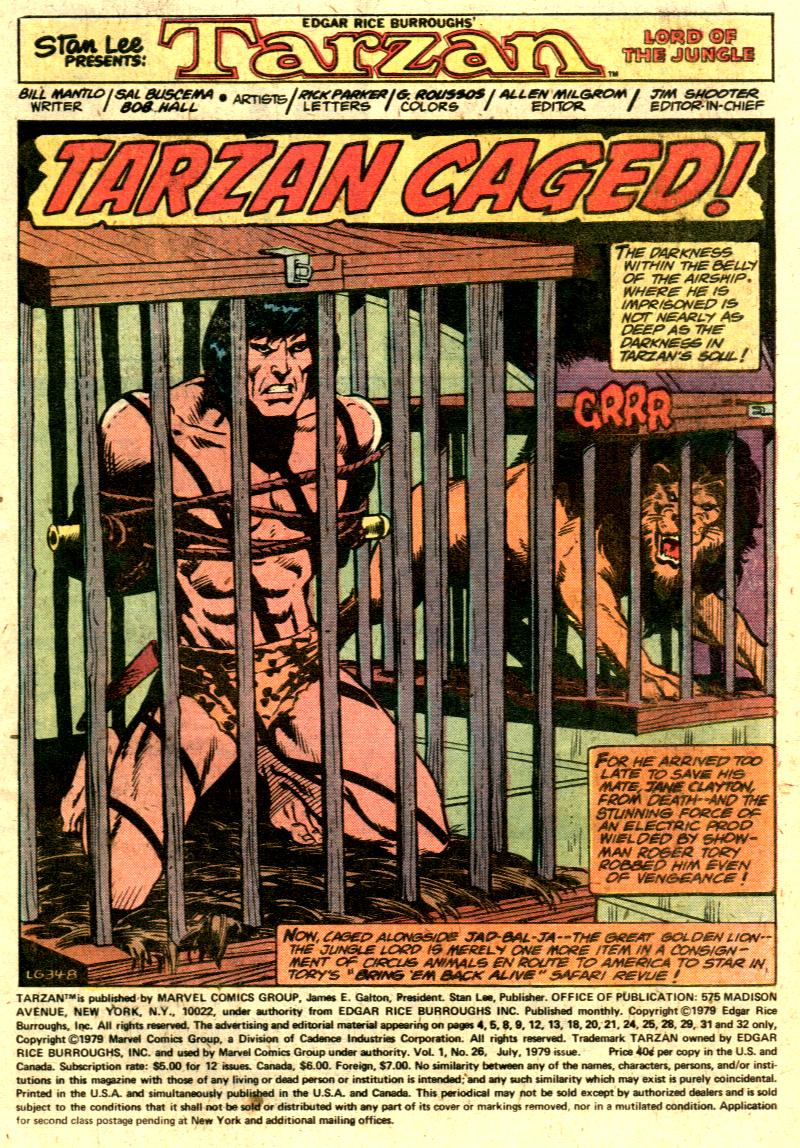 Read online Tarzan (1977) comic -  Issue #26 - 2