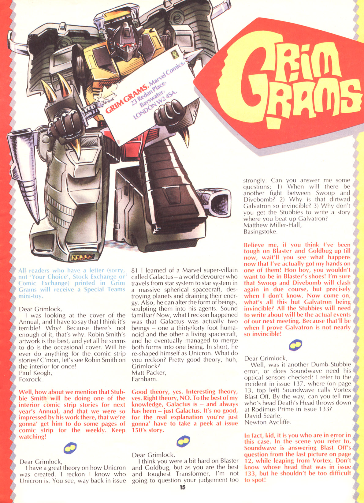 Read online The Transformers (UK) comic -  Issue #147 - 14