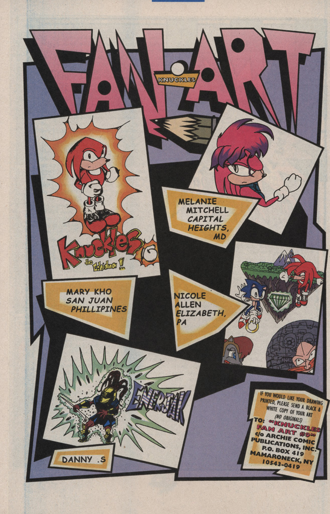 Read online Knuckles the Echidna comic -  Issue #9 - 16