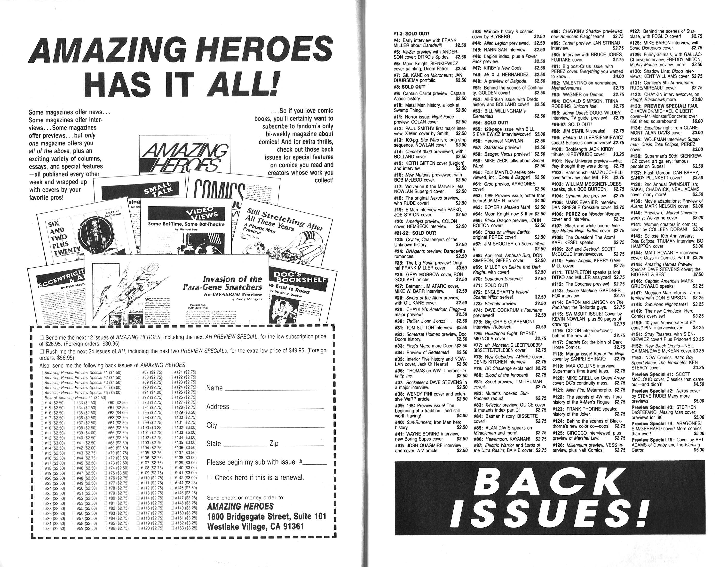 Read online Amazing Heroes comic -  Issue #162 - 8