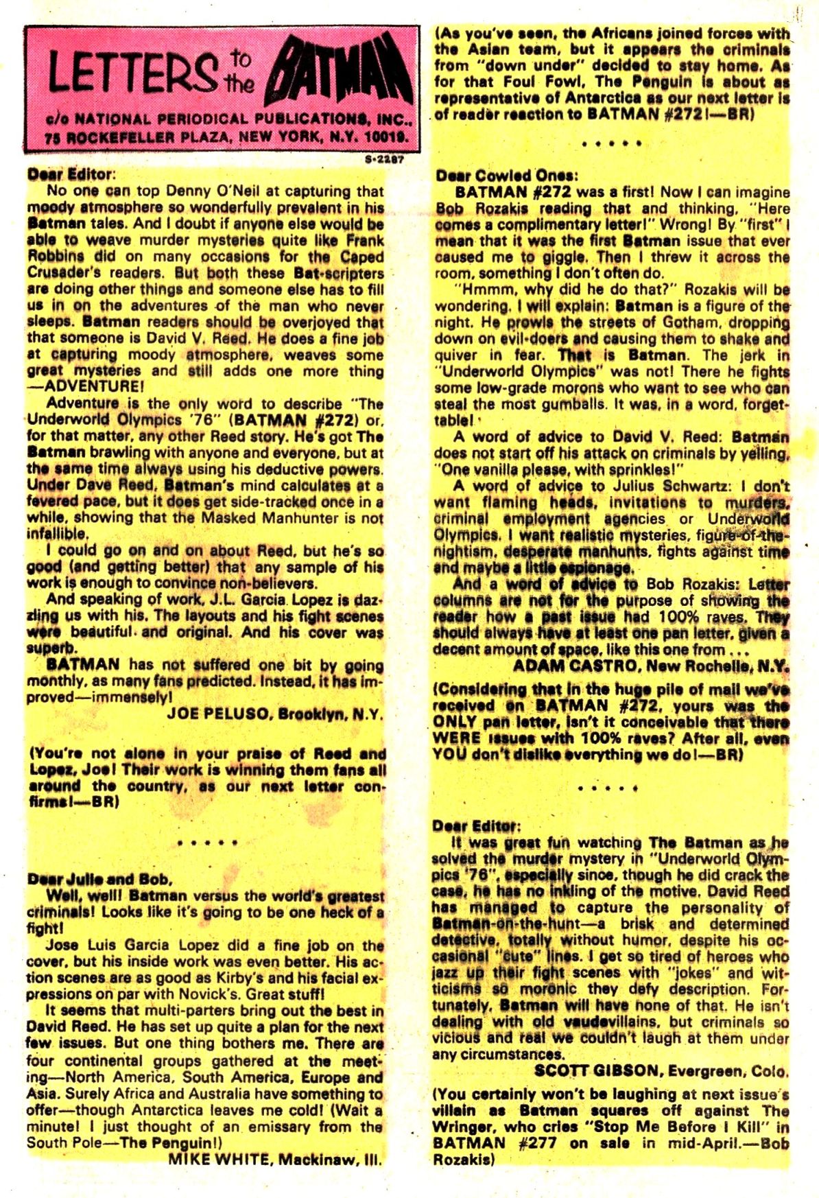 Read online Batman (1940) comic -  Issue #276 - 33