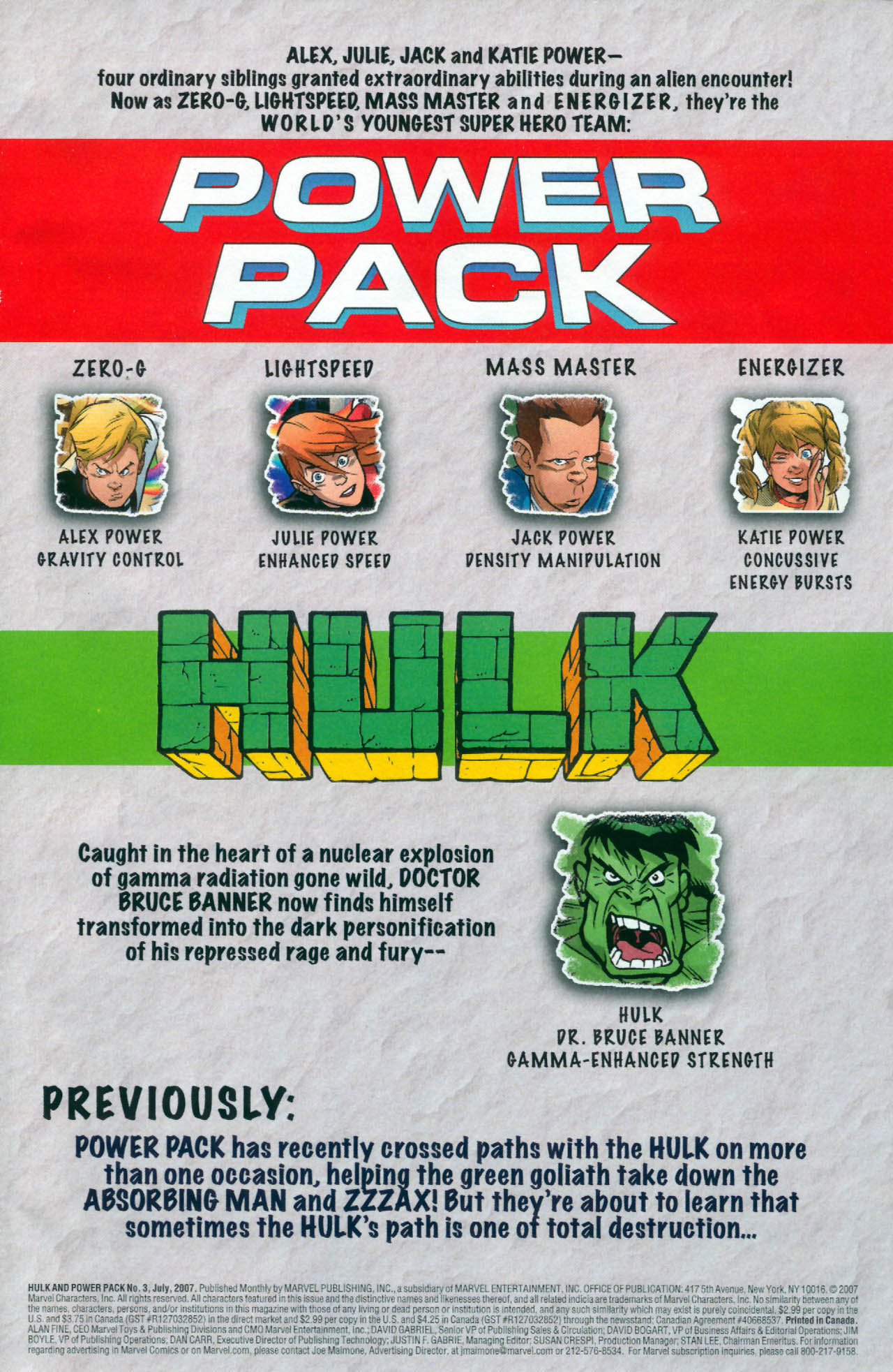 Read online Hulk and Power Pack comic -  Issue #3 - 2