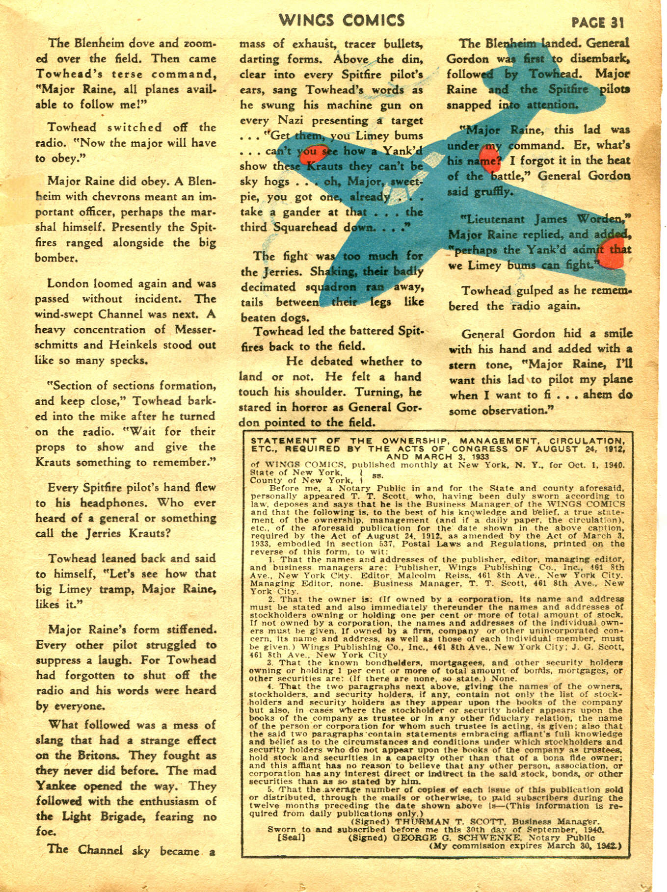 Read online Wings Comics comic -  Issue #5 - 33