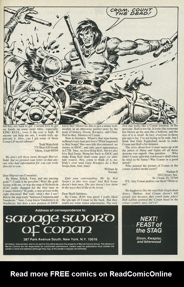 Read online The Savage Sword Of Conan comic -  Issue #144 - 5