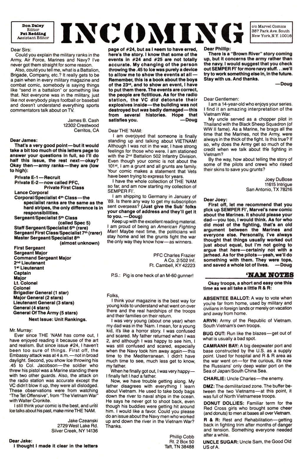 Read online The 'Nam comic -  Issue #29 - 33