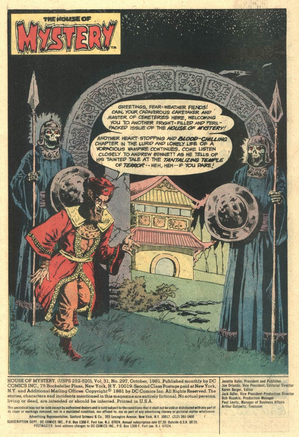 Read online House of Mystery (1951) comic -  Issue #297 - 2