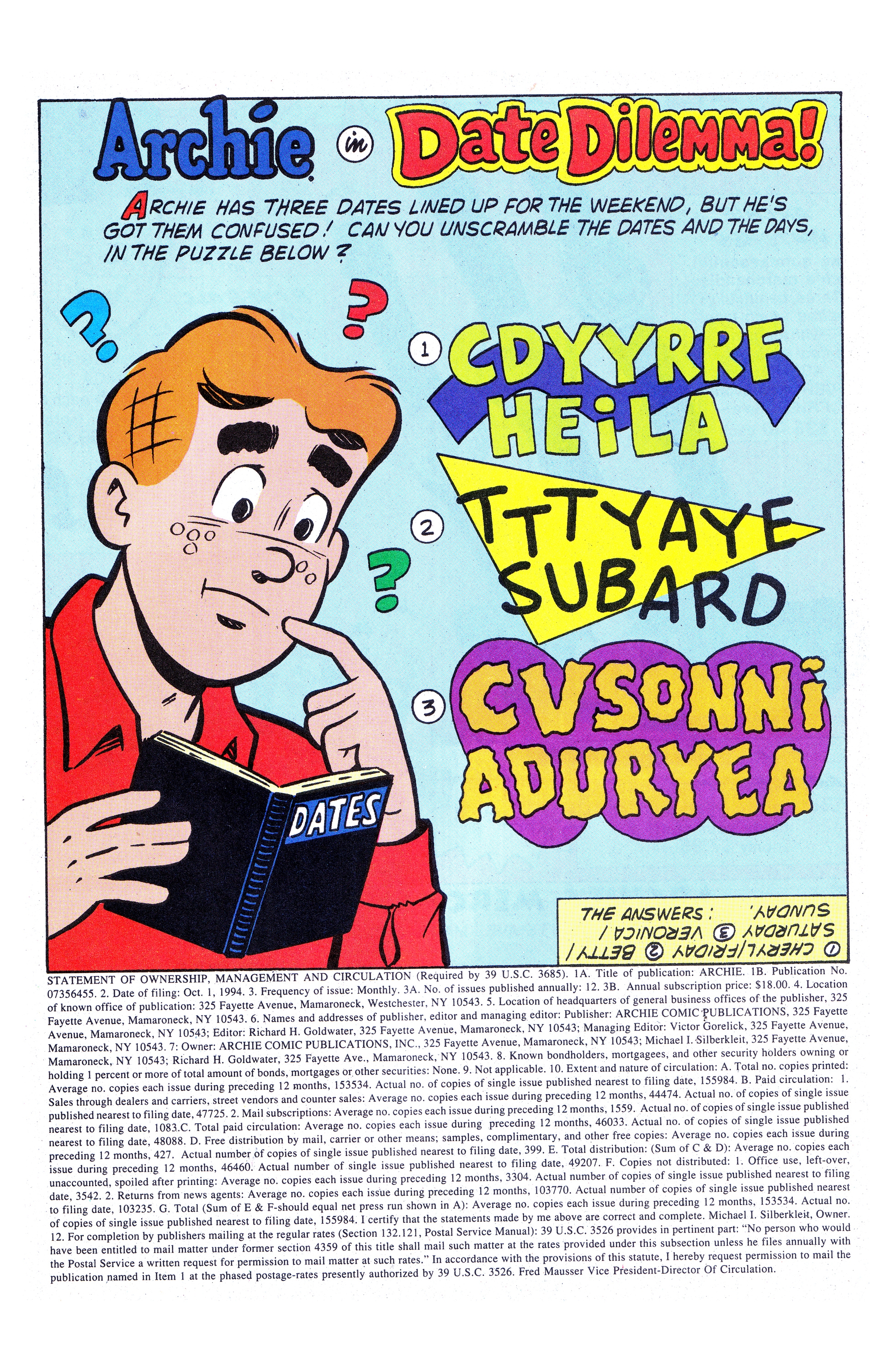 Read online Archie (1960) comic -  Issue #434 - 8