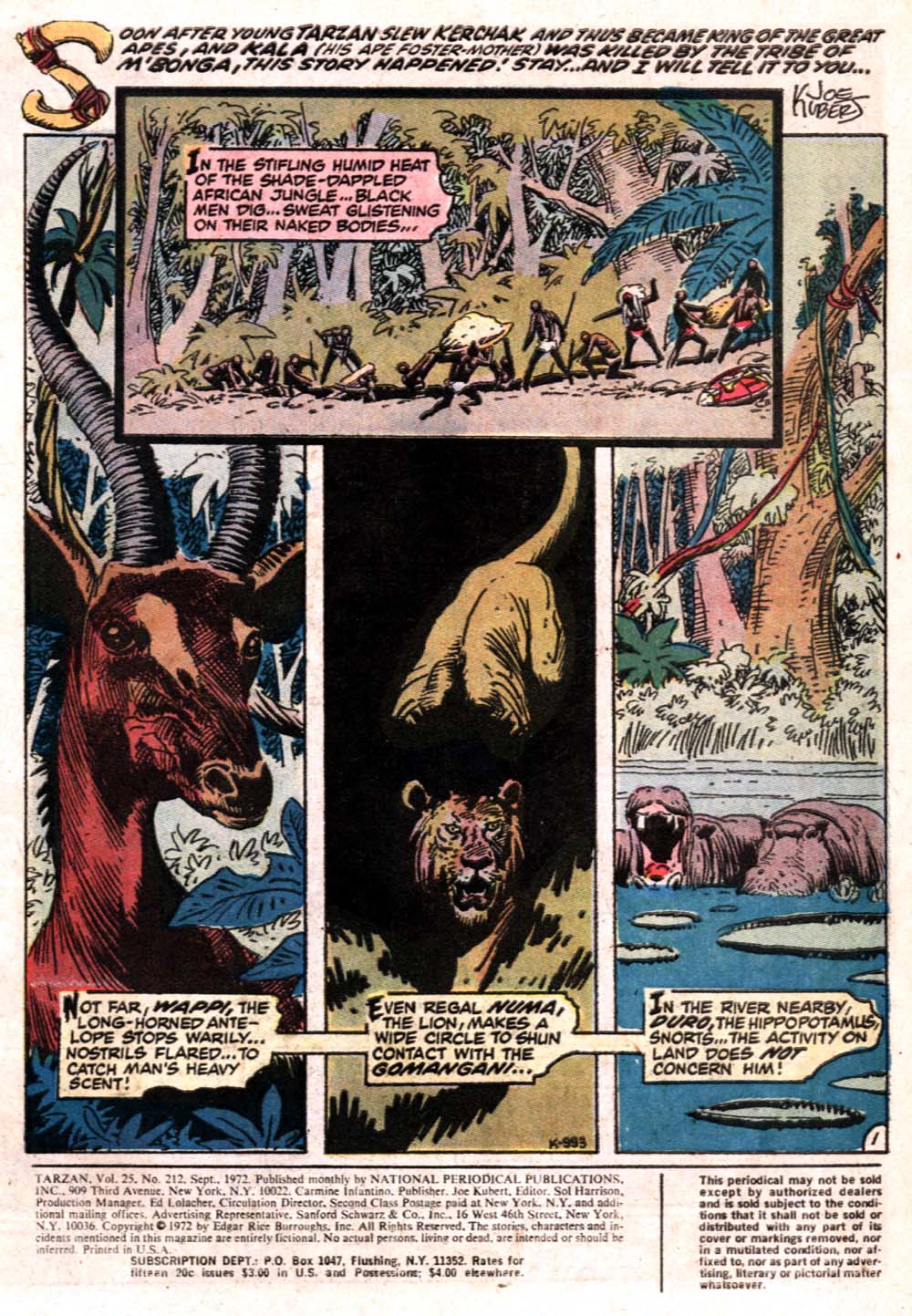 Read online Tarzan (1972) comic -  Issue #212 - 2