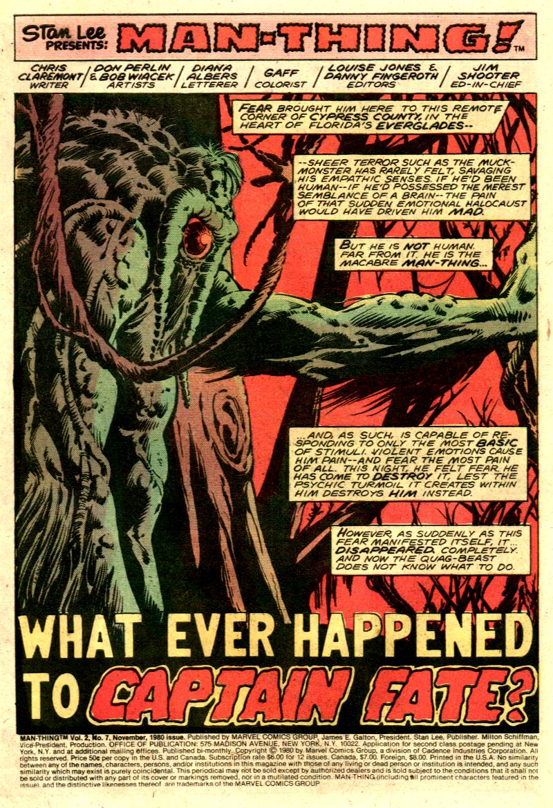 Read online Man-Thing (1979) comic -  Issue #7 - 2