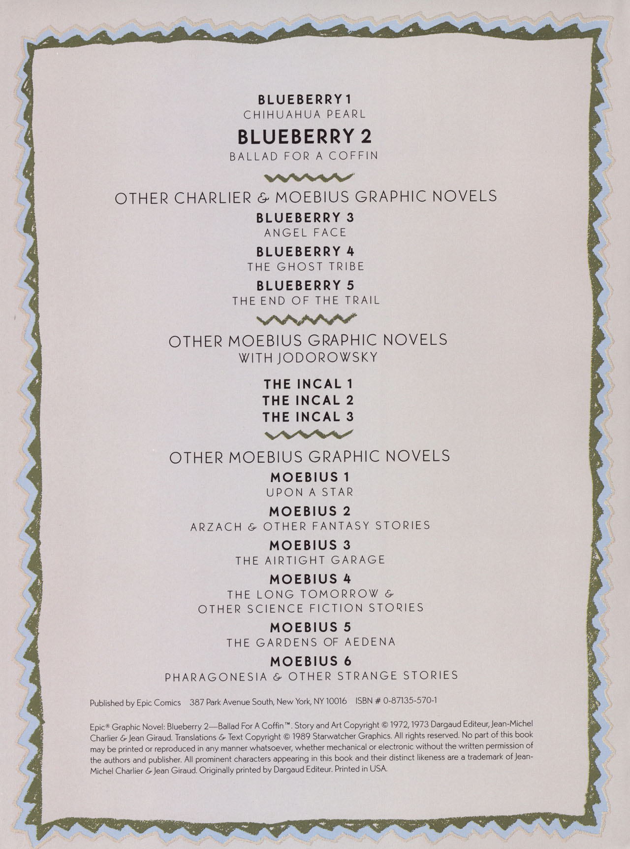 Read online Epic Graphic Novel: Blueberry comic -  Issue #2 - 4