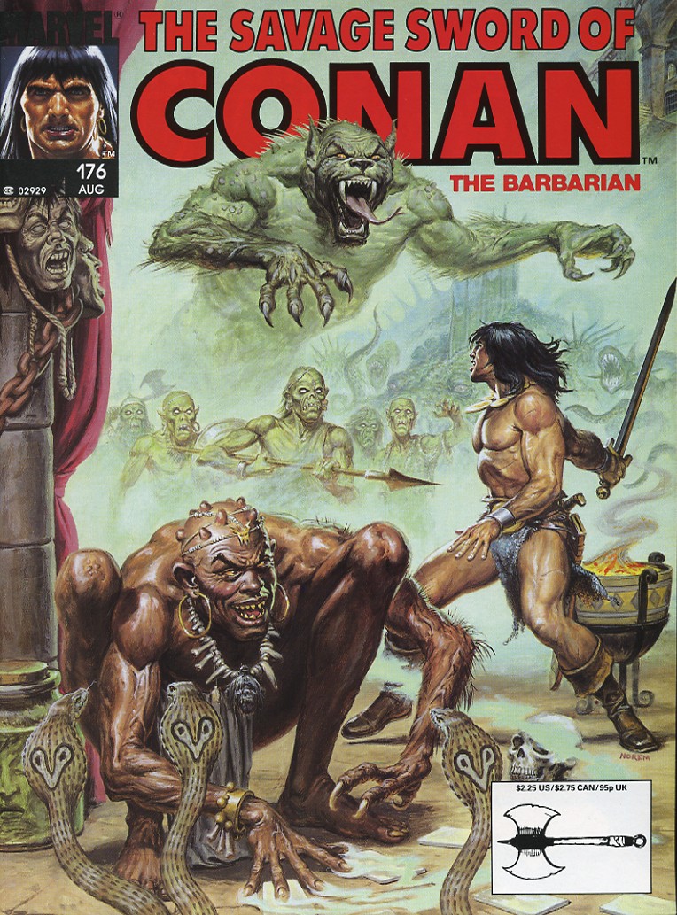 Read online The Savage Sword Of Conan comic -  Issue #176 - 1