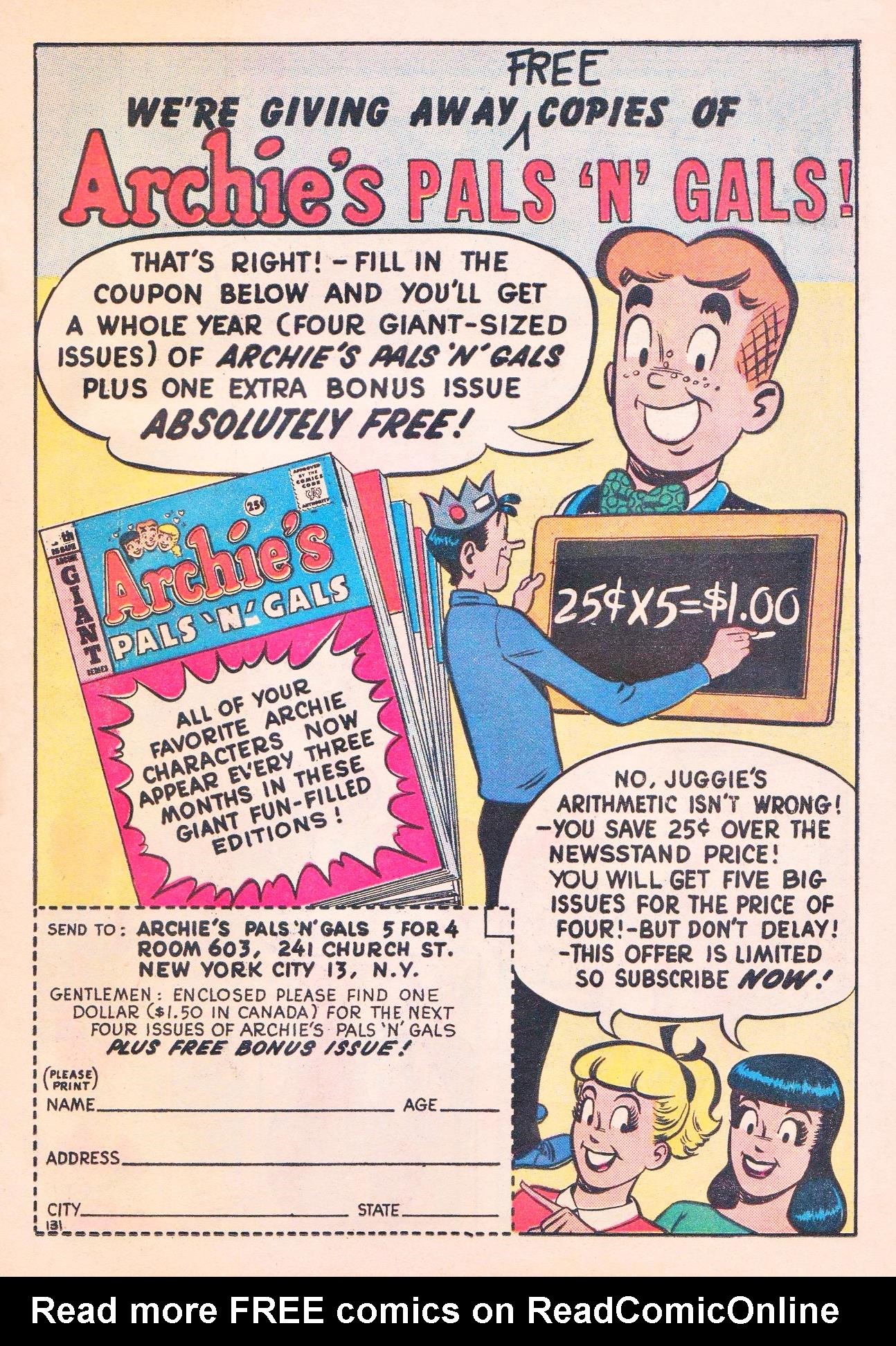 Read online Archie's Pals 'N' Gals (1952) comic -  Issue #19 - 43