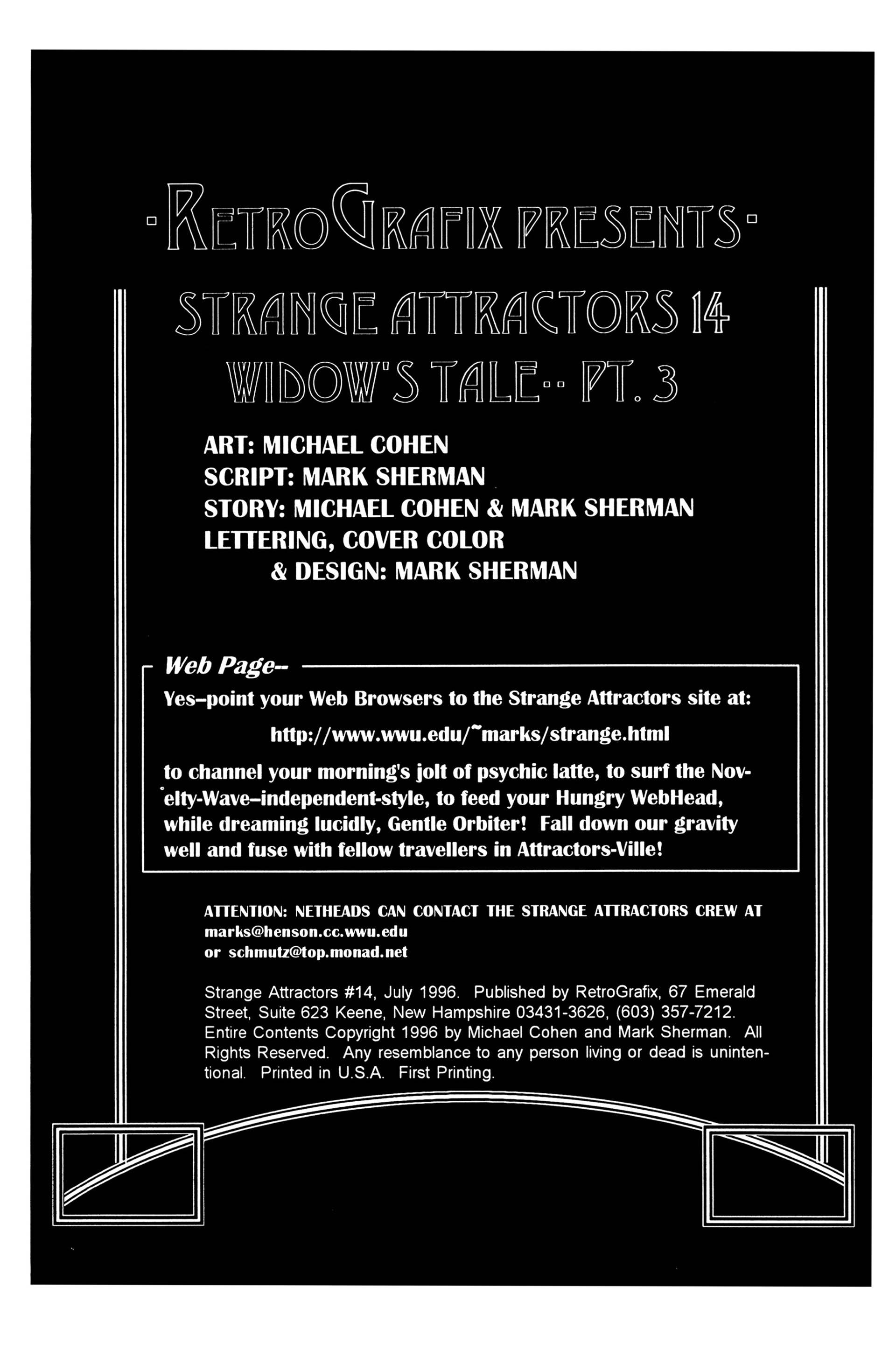 Read online Strange Attractors (1993) comic -  Issue #14 - 2