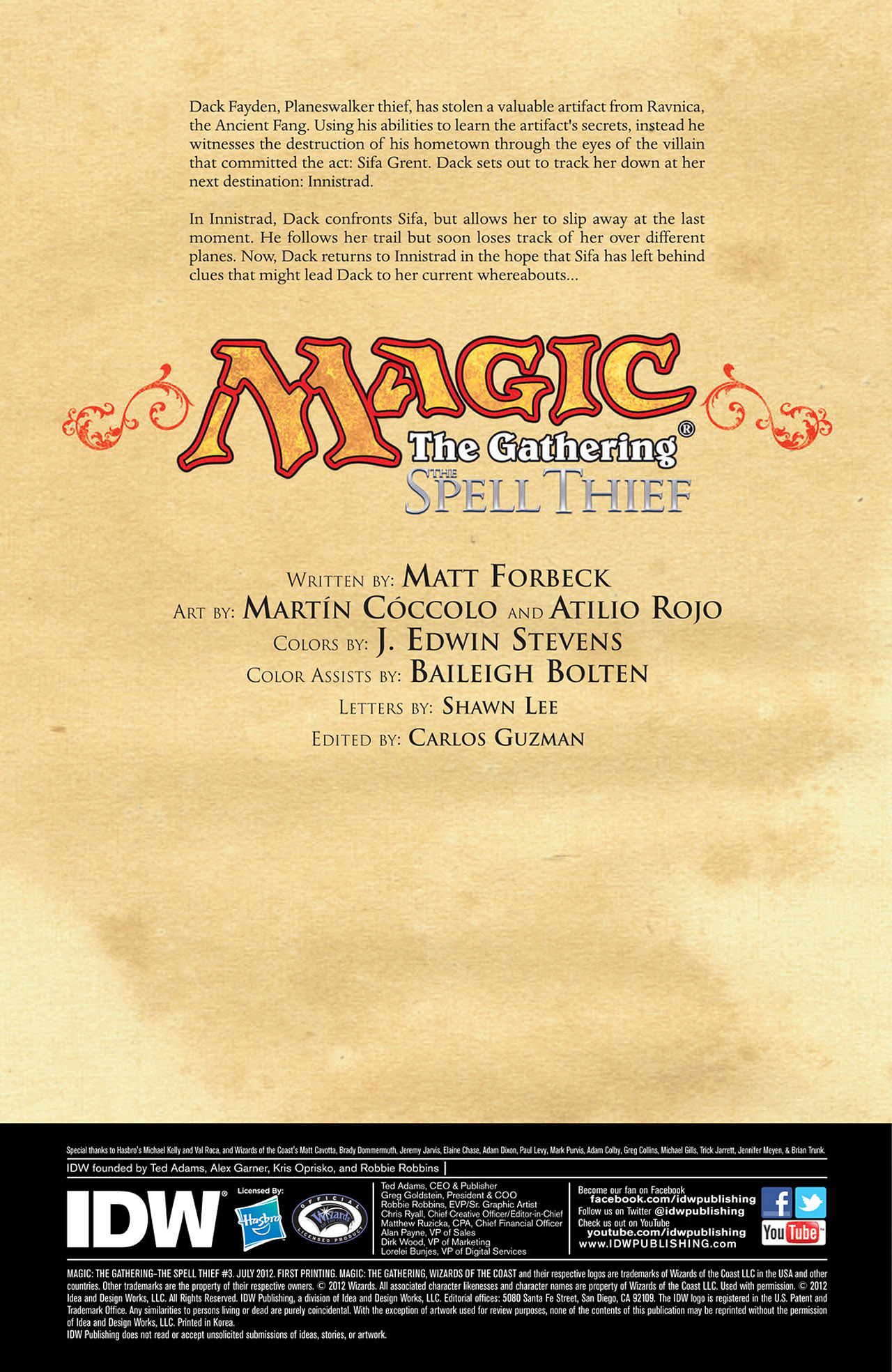 Read online Magic: The Gathering - The Spell Thief comic -  Issue #3 - 2