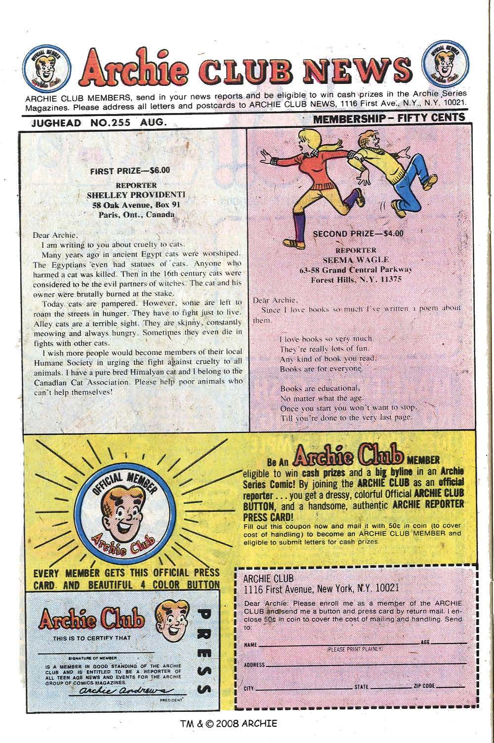 Read online Jughead (1965) comic -  Issue #255 - 26