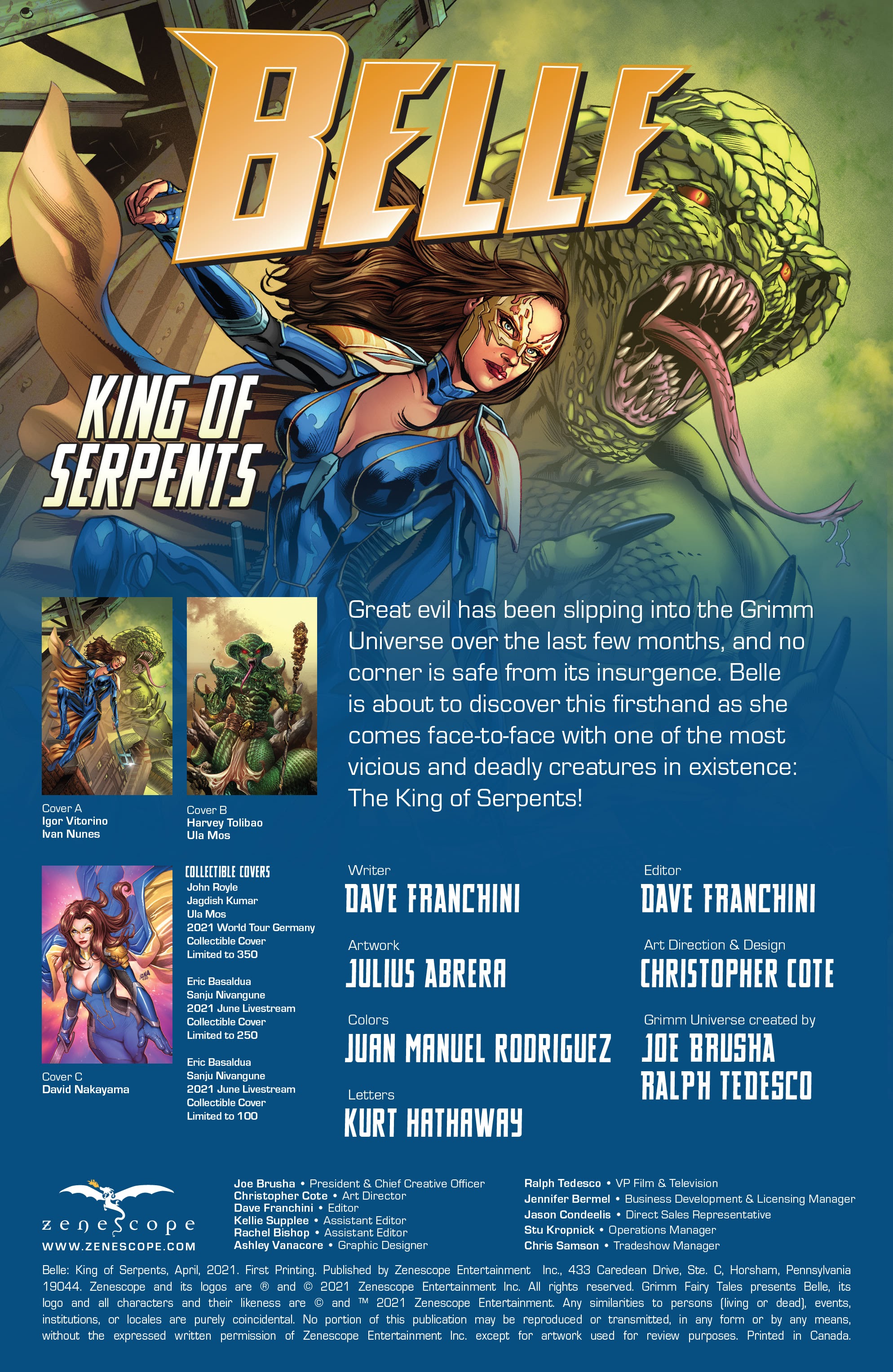 Read online Belle: King of Serpents comic -  Issue # Full - 2