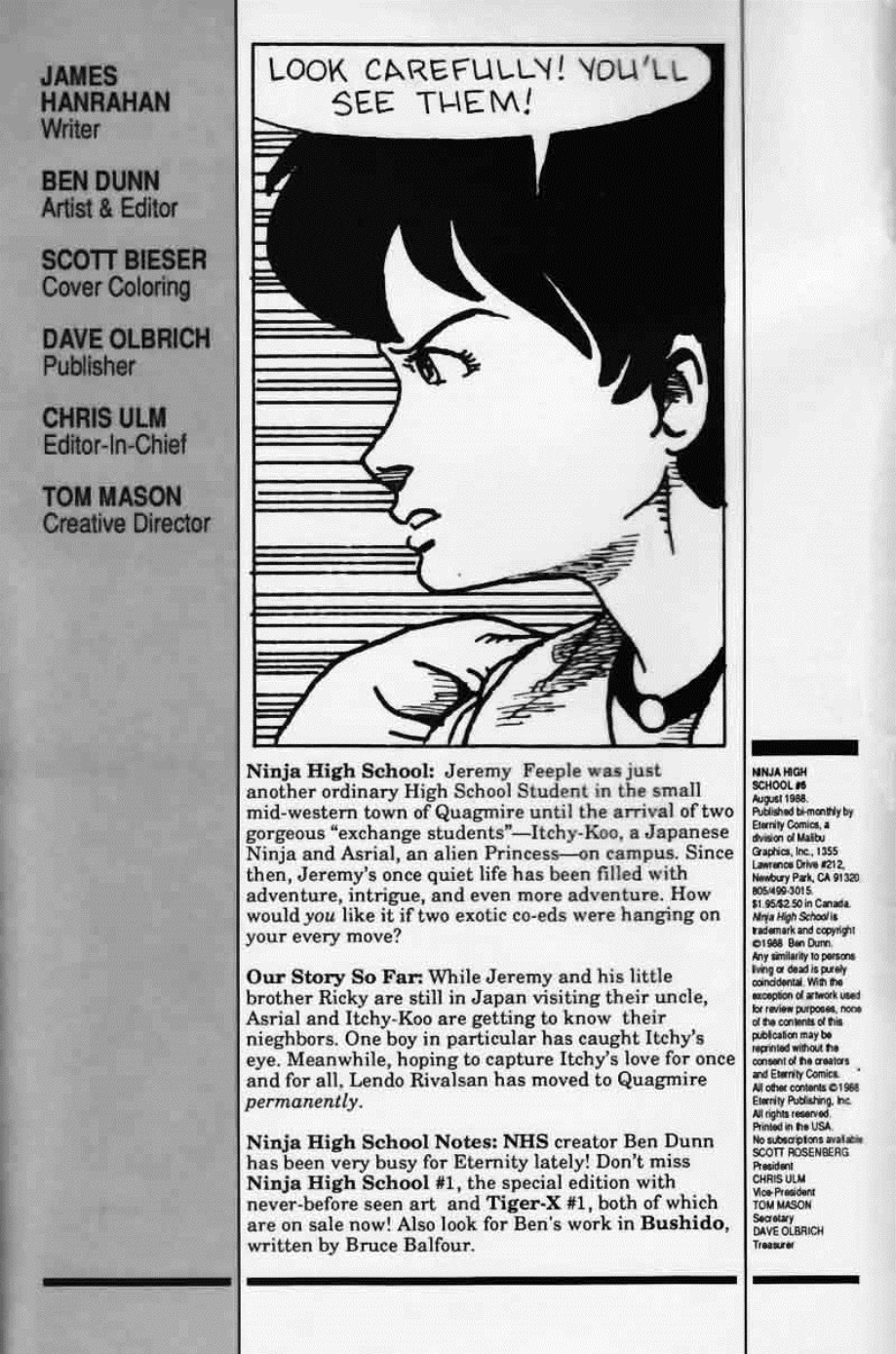 Read online Ninja High School (1986) comic -  Issue #6 - 2