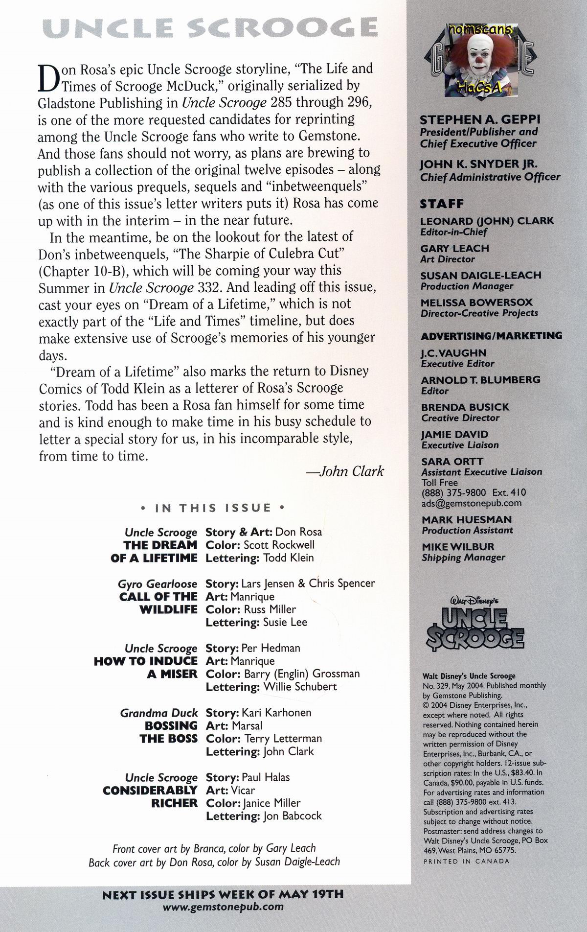 Read online Uncle Scrooge (1953) comic -  Issue #329 - 2