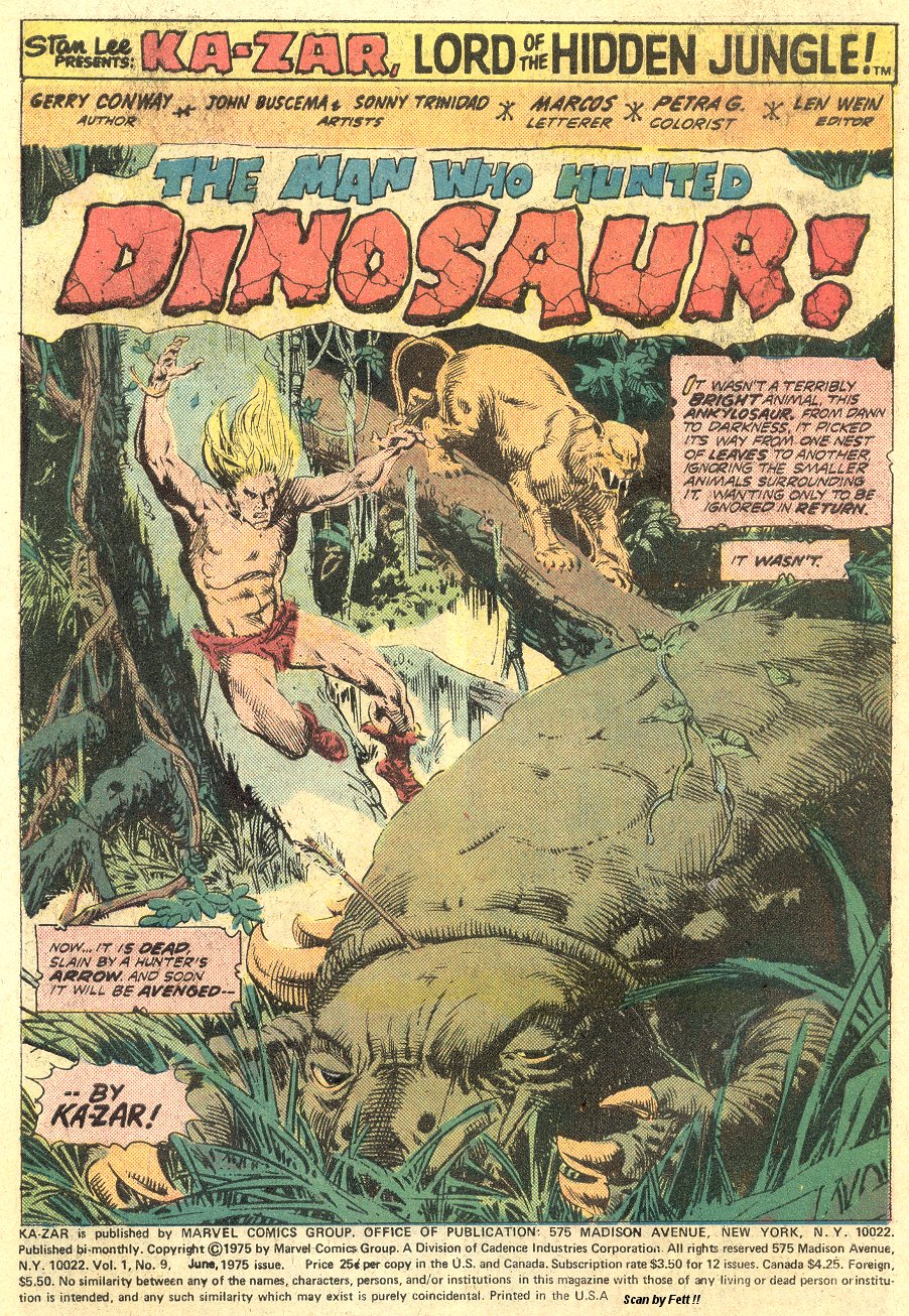 Read online Ka-Zar comic -  Issue #9 - 2