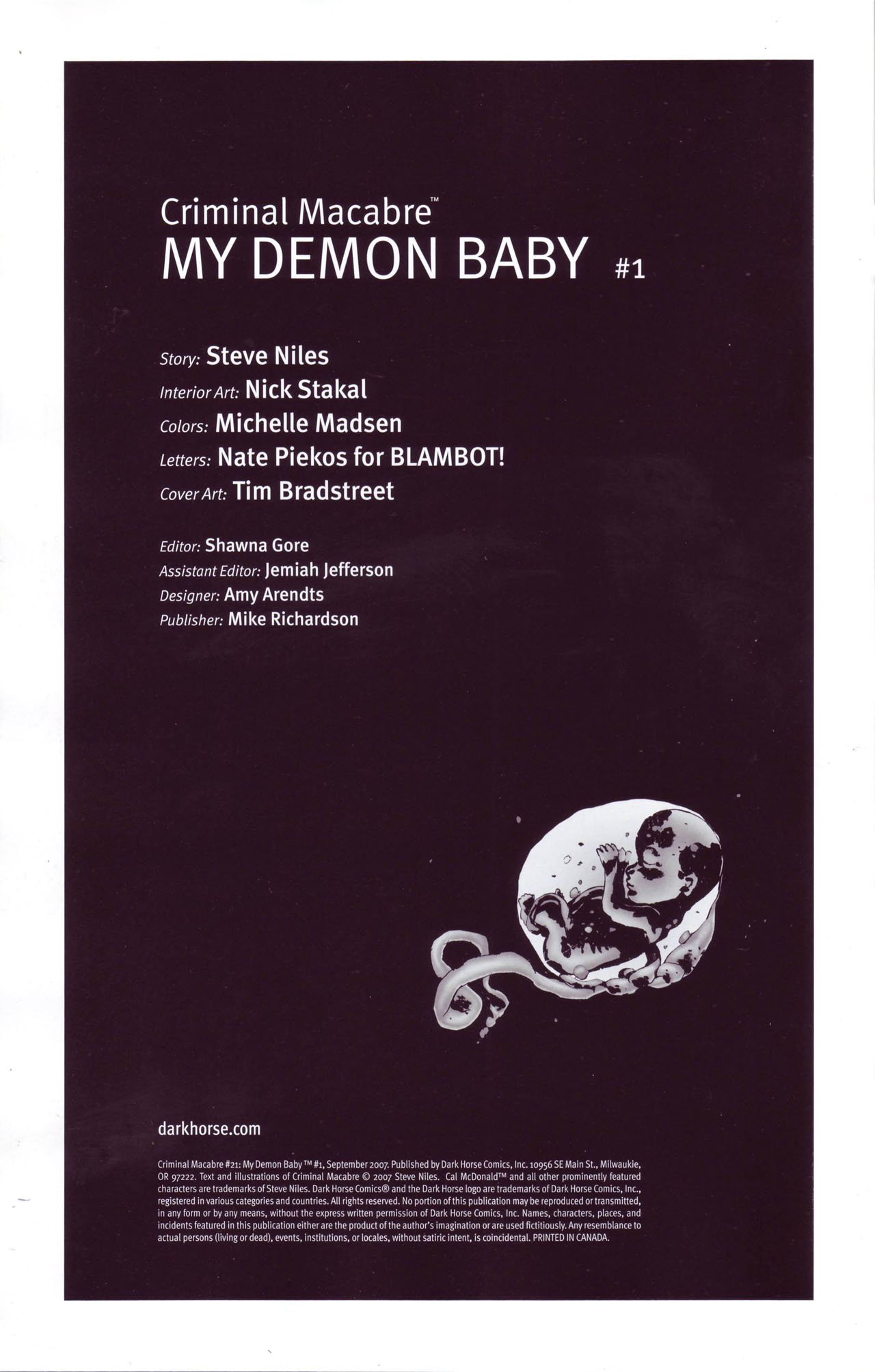 Read online Criminal Macabre: My Demon Baby comic -  Issue #1 - 2