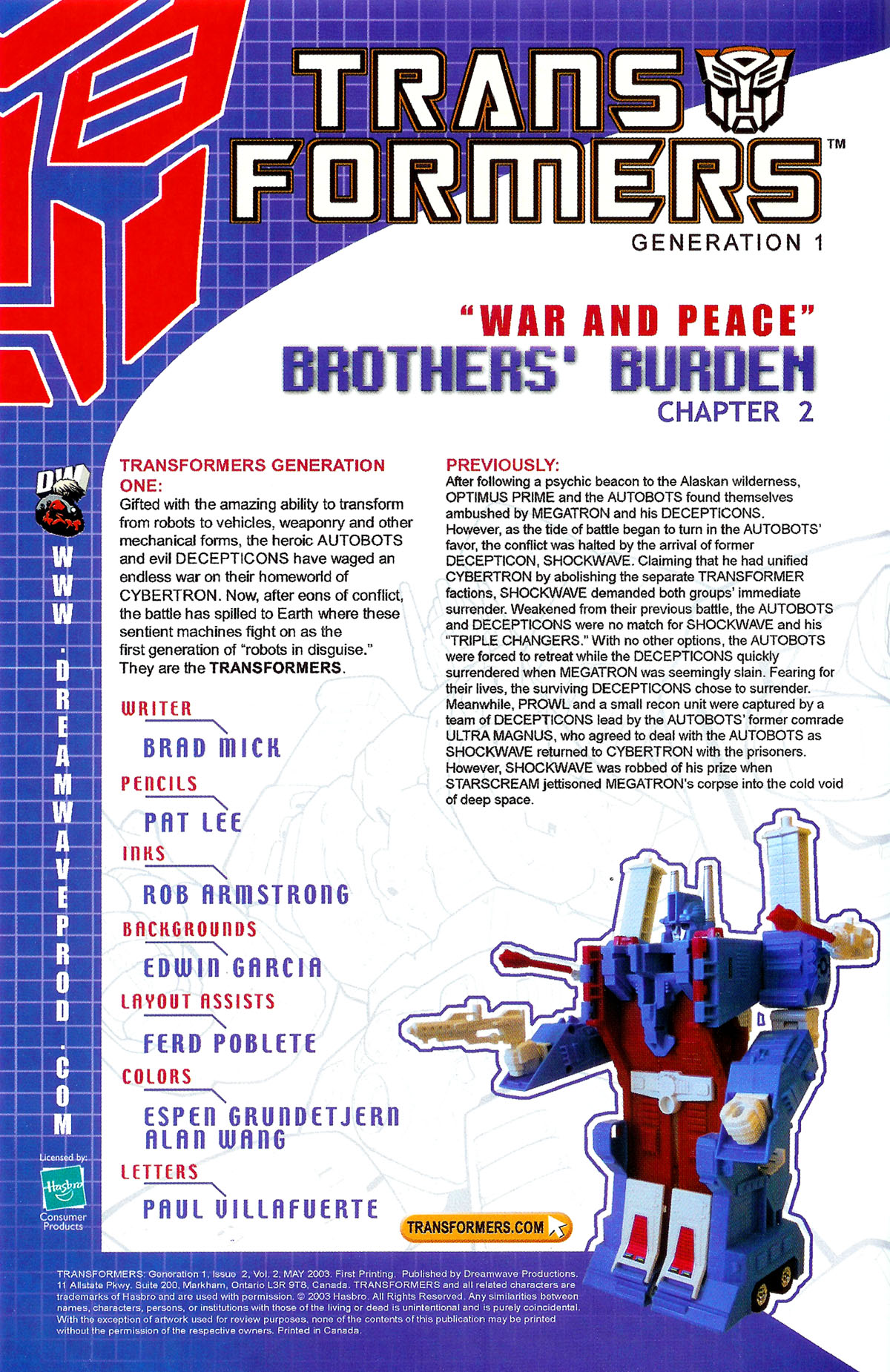Read online Transformers: Generation 1 (2003) comic -  Issue #2 - 3