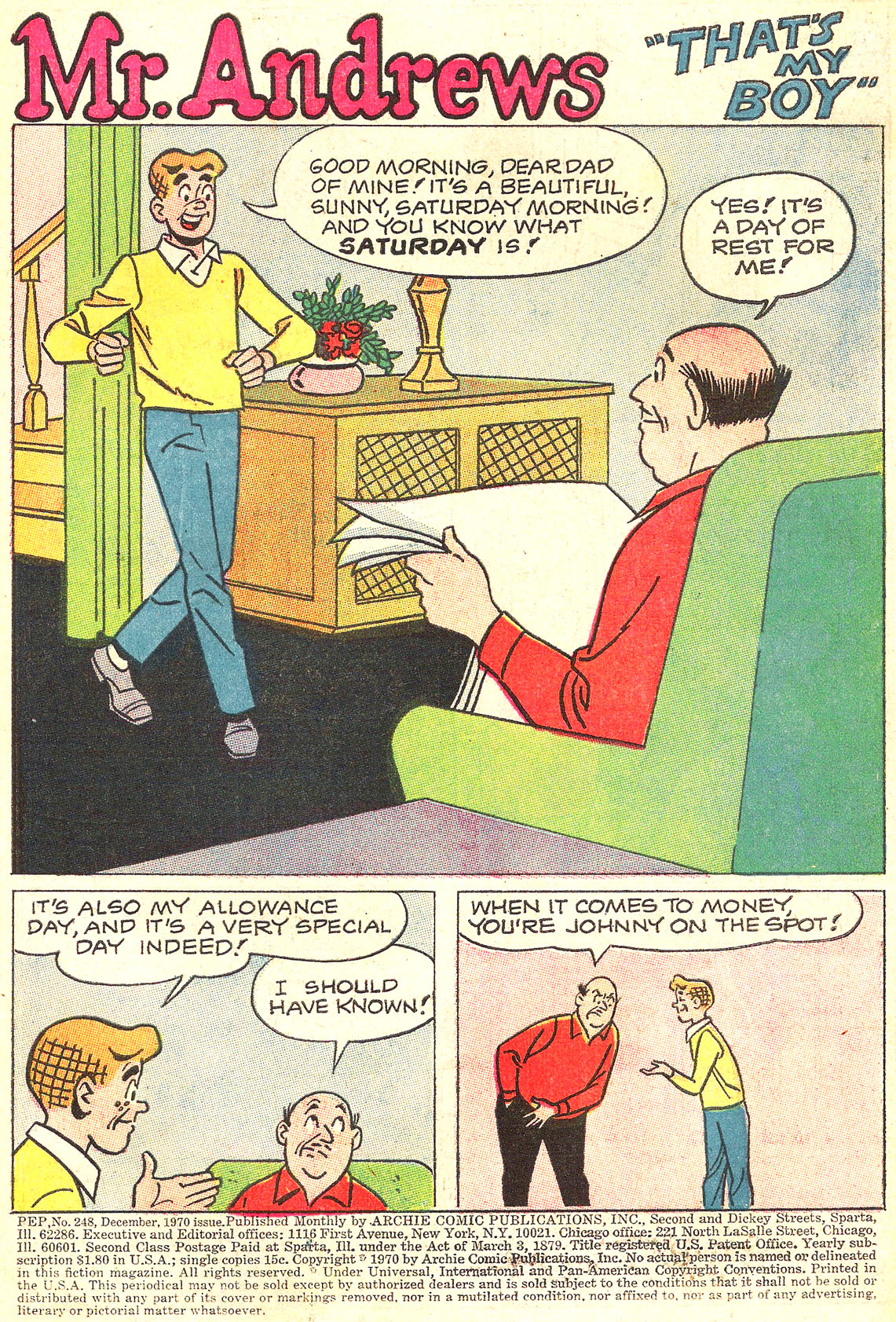 Read online Pep Comics comic -  Issue #248 - 3