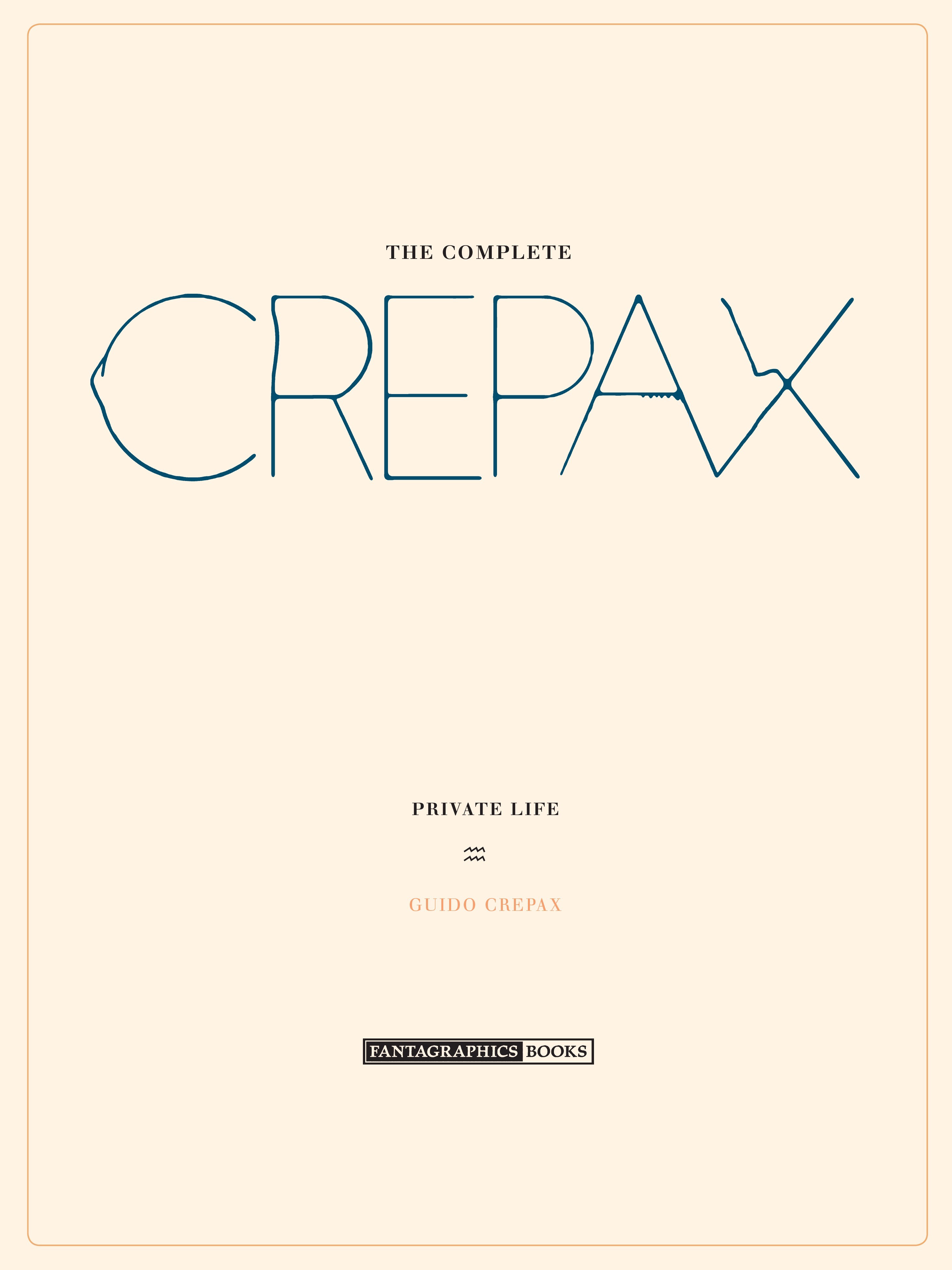 Read online The Complete Crepax comic -  Issue # TPB 4 (Part 1) - 4