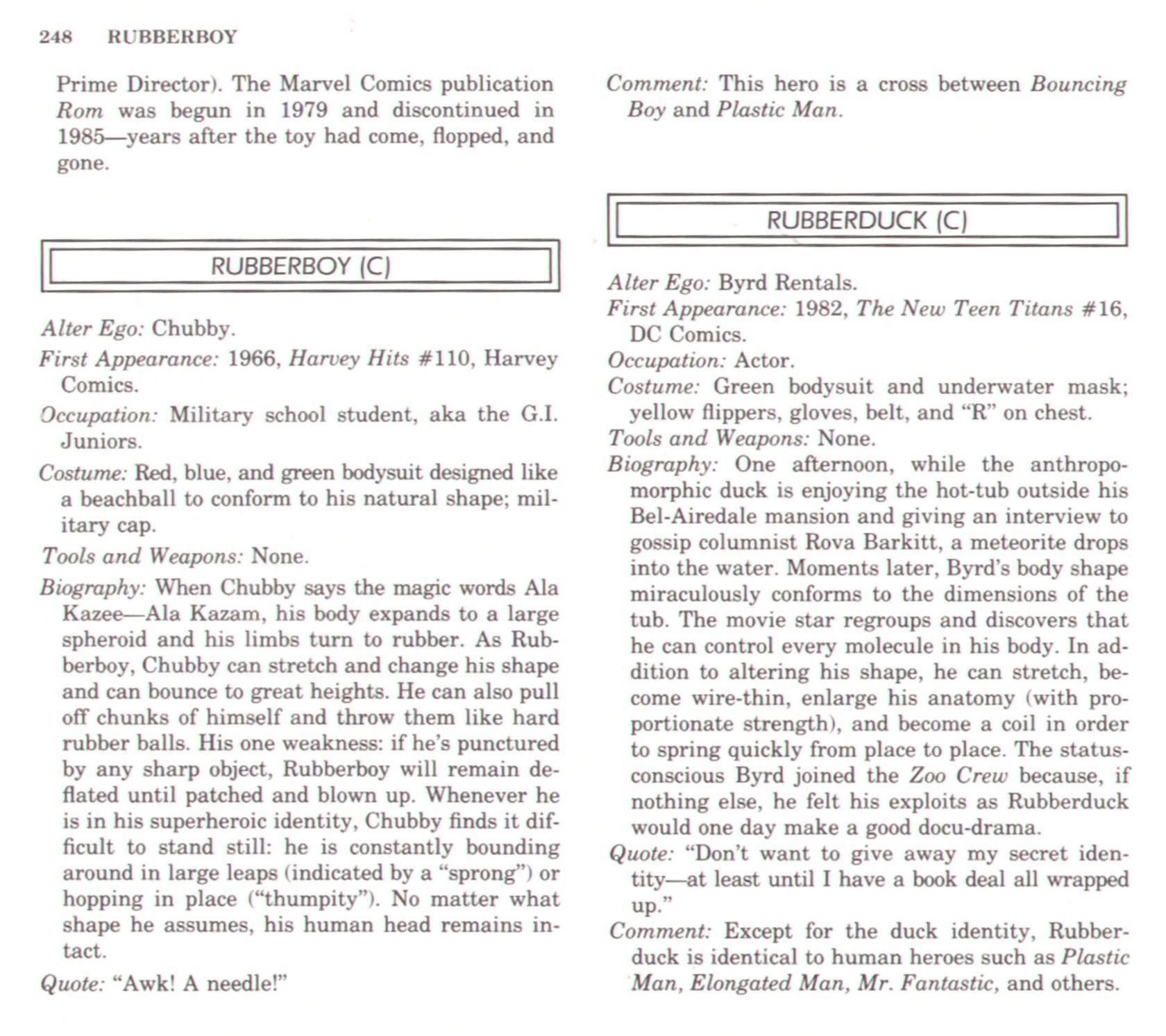 Read online The Encyclopedia of Superheroes comic -  Issue # TPB (Part 3) - 76