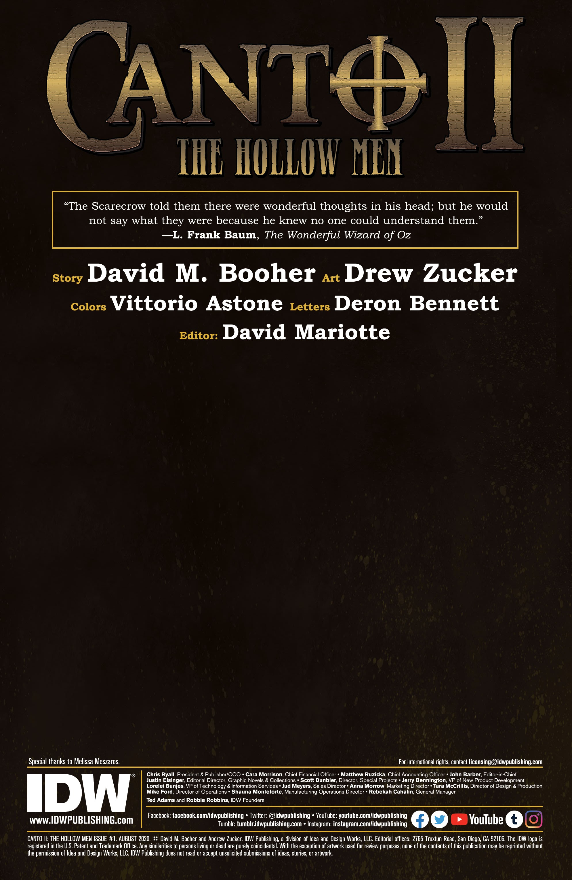 Read online Canto II: The Hollow Men comic -  Issue #1 - 2