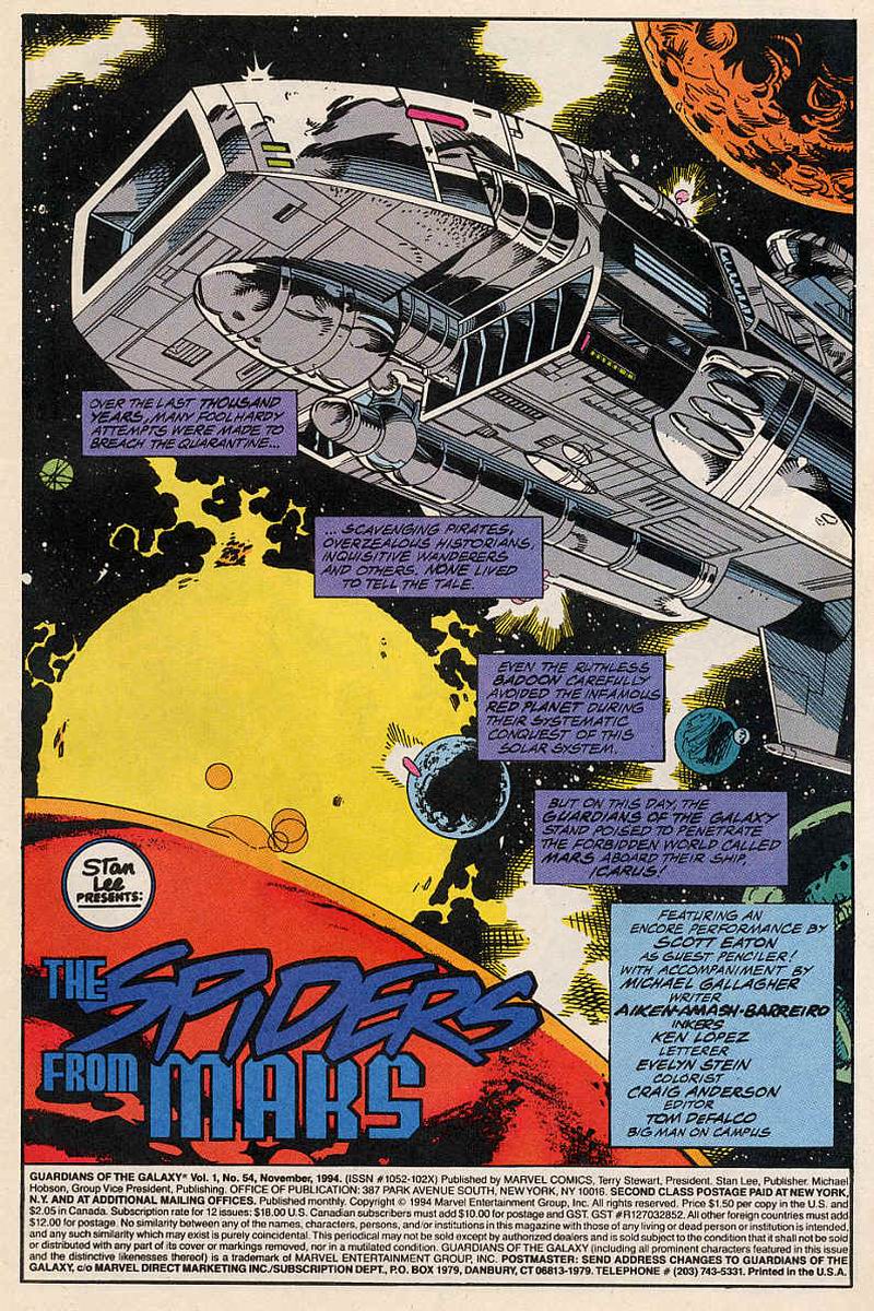 Read online Guardians of the Galaxy (1990) comic -  Issue #54 - 2