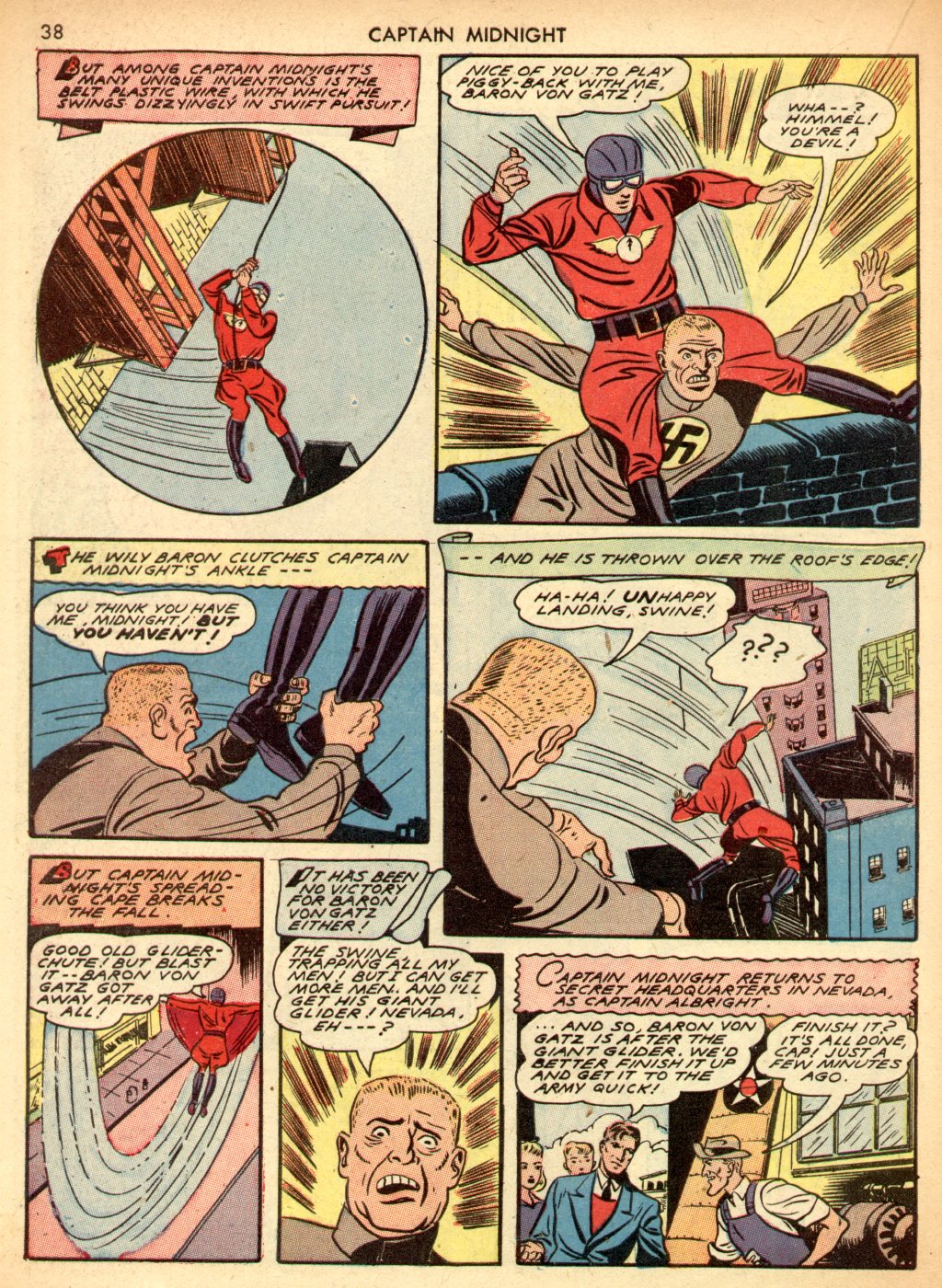 Read online Captain Midnight (1942) comic -  Issue #3 - 38