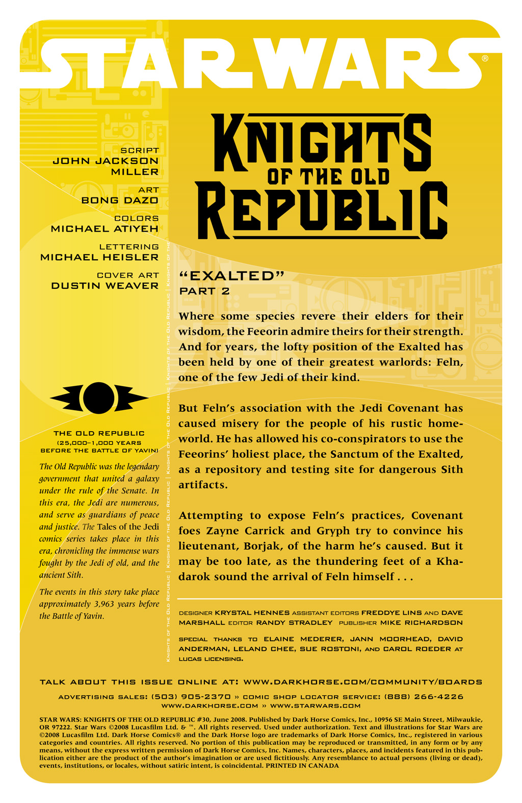 Read online Star Wars: Knights Of The Old Republic comic -  Issue #30 - 2