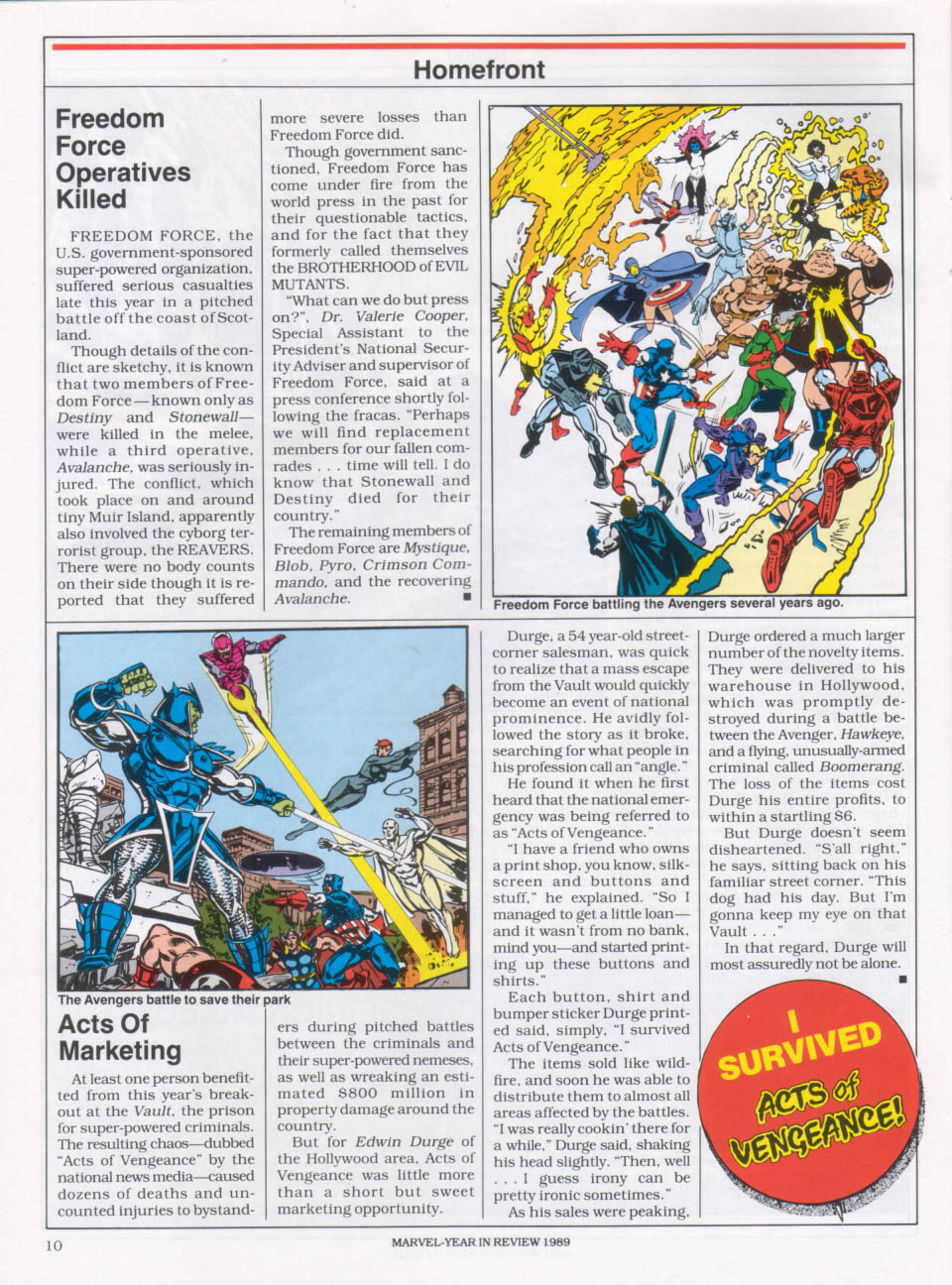 Read online Marvel: The Year-in-Review comic -  Issue #1 - 12