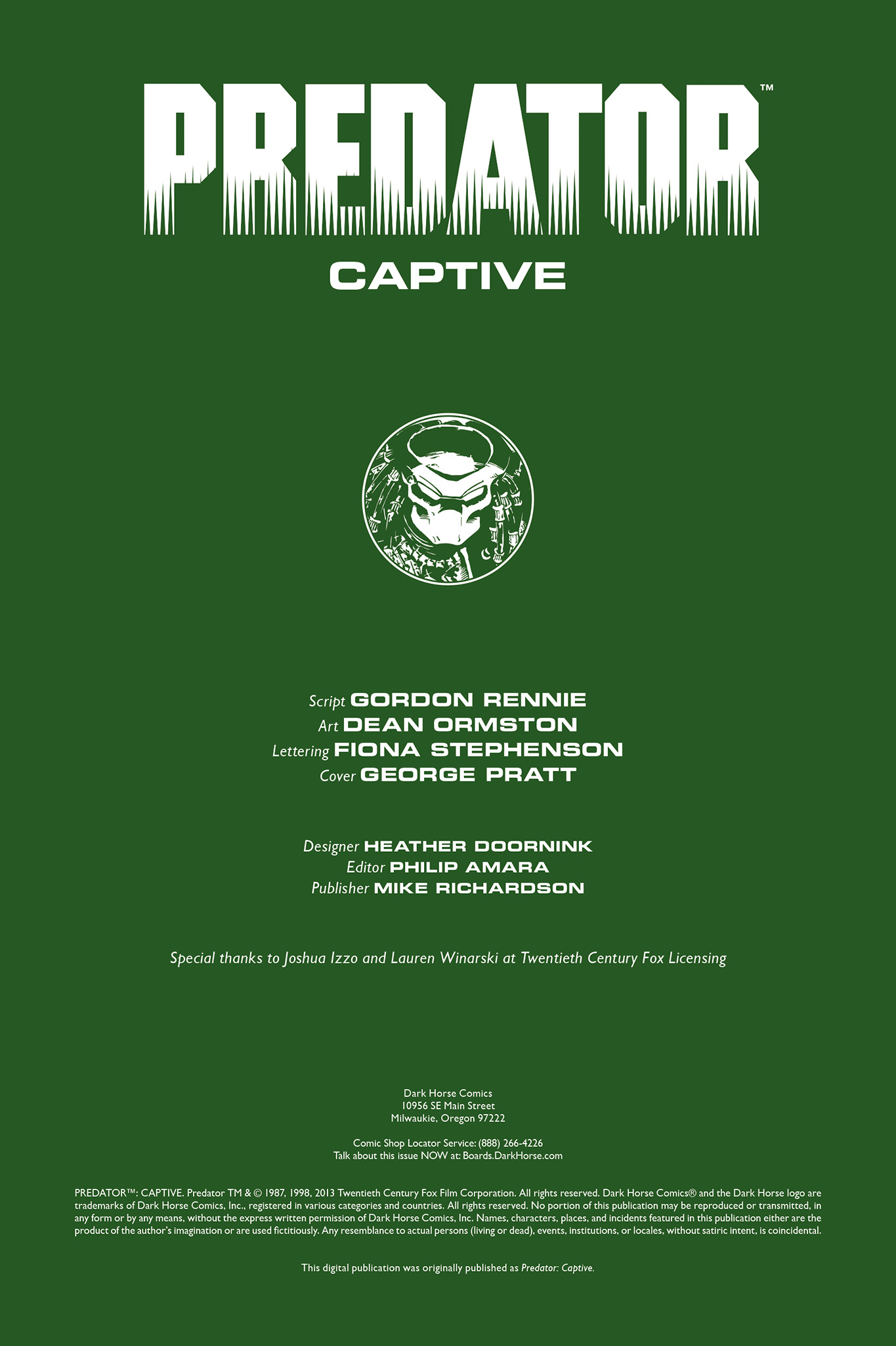 Read online Predator: Captive comic -  Issue # Full - 2