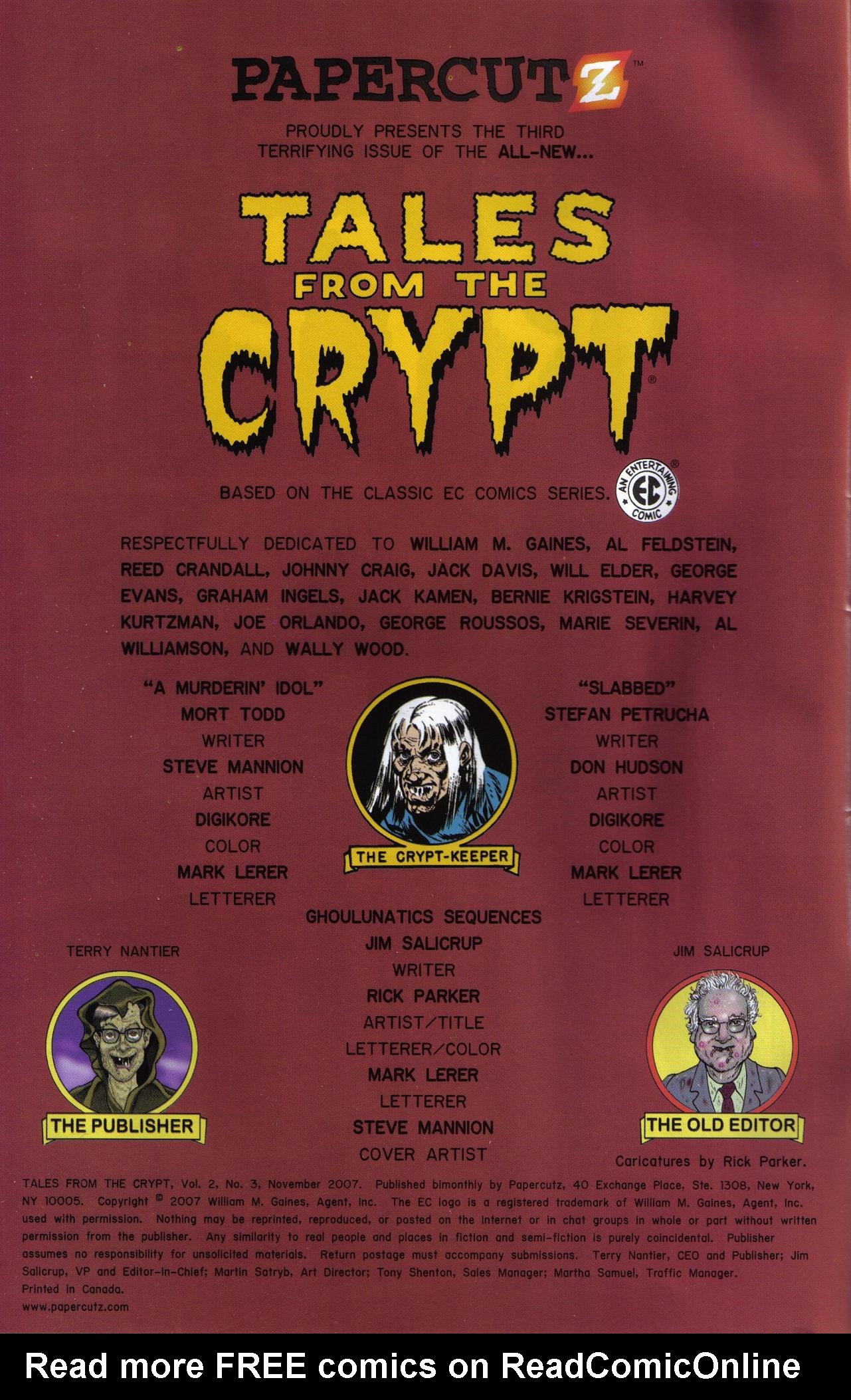 Read online Tales From The Crypt (2007) comic -  Issue #3 - 2