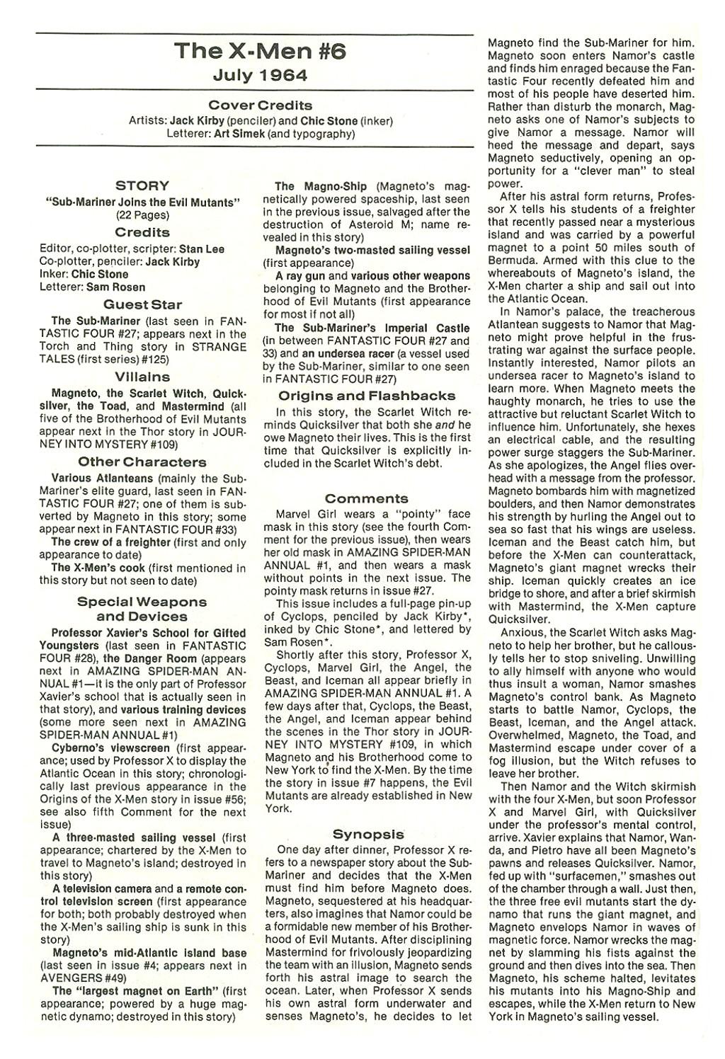 Read online The Official Marvel Index To The X-Men comic -  Issue #1 - 14