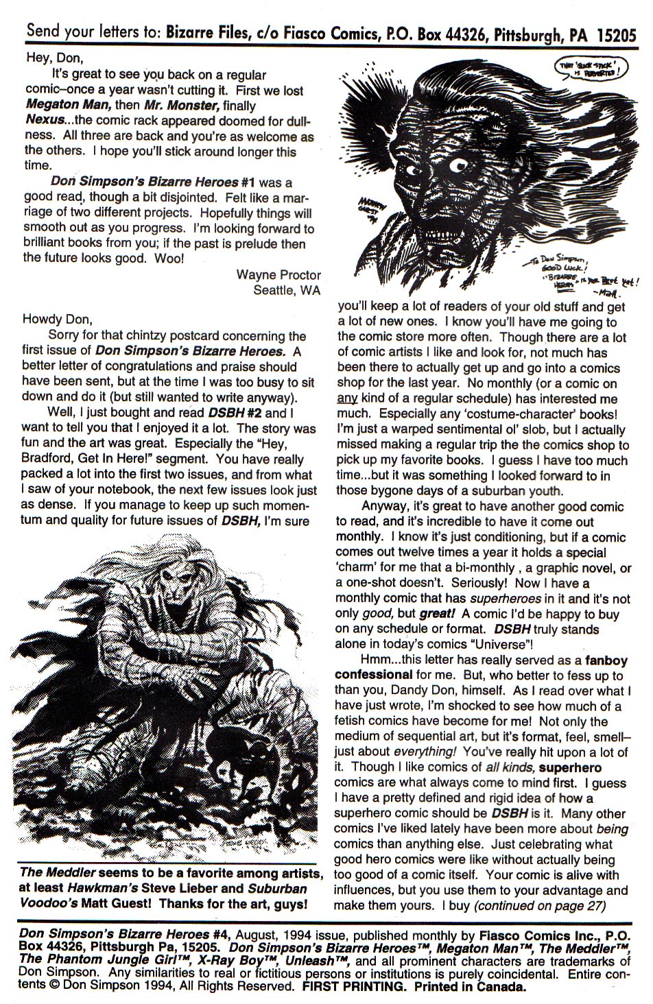Read online Don Simpson's Bizarre Heroes comic -  Issue #4 - 2