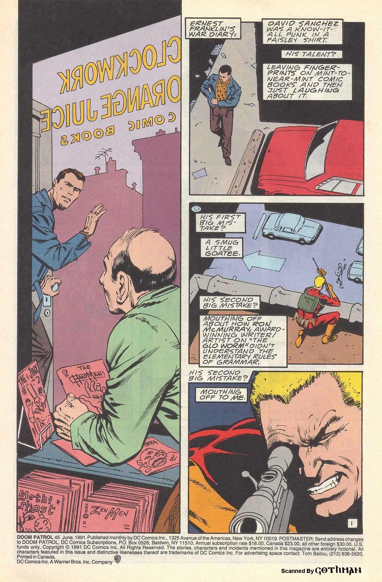 Doom Patrol 1987 series # 47 near mint comic book 