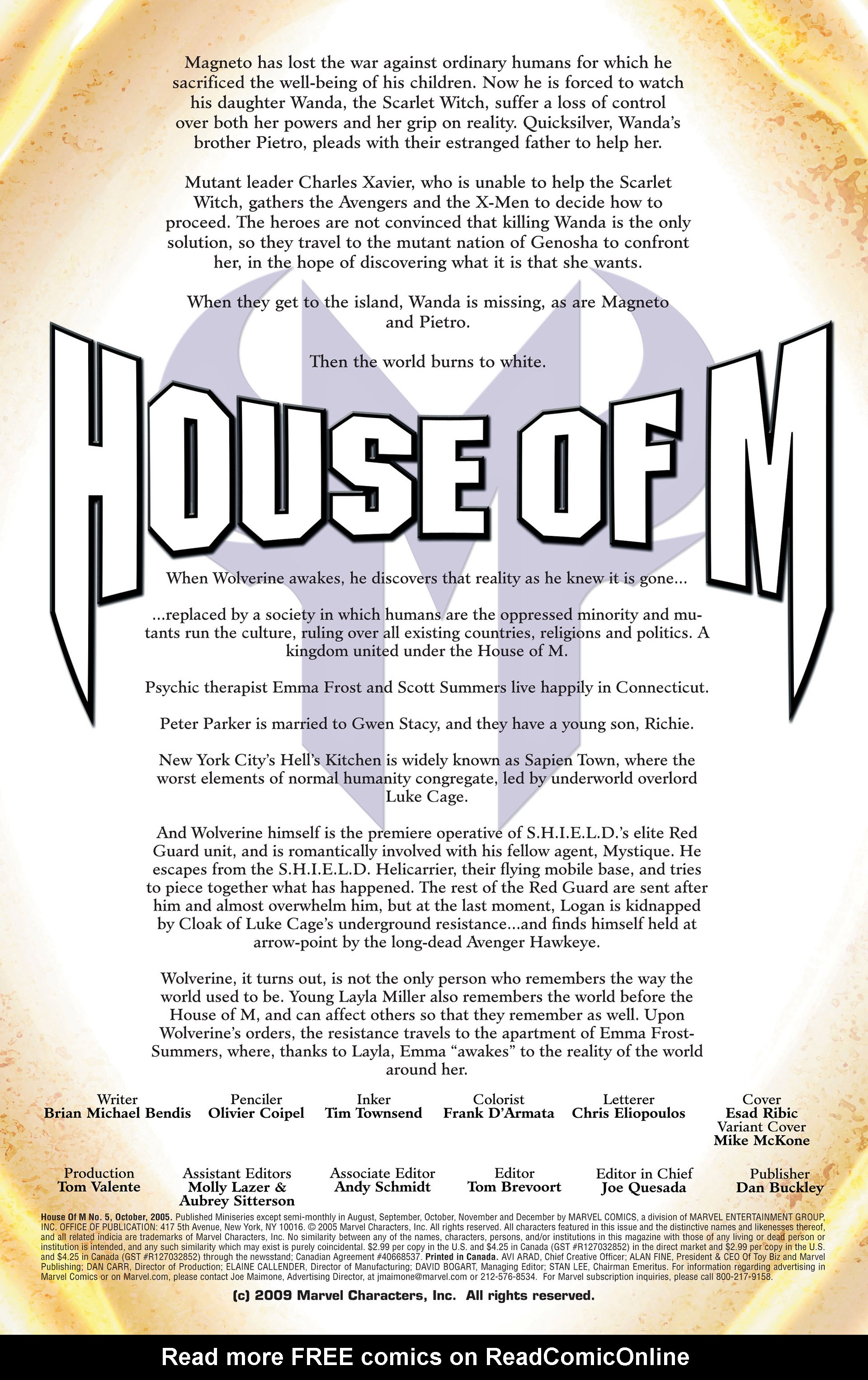 Read online House of M (2005) comic -  Issue #5 - 2