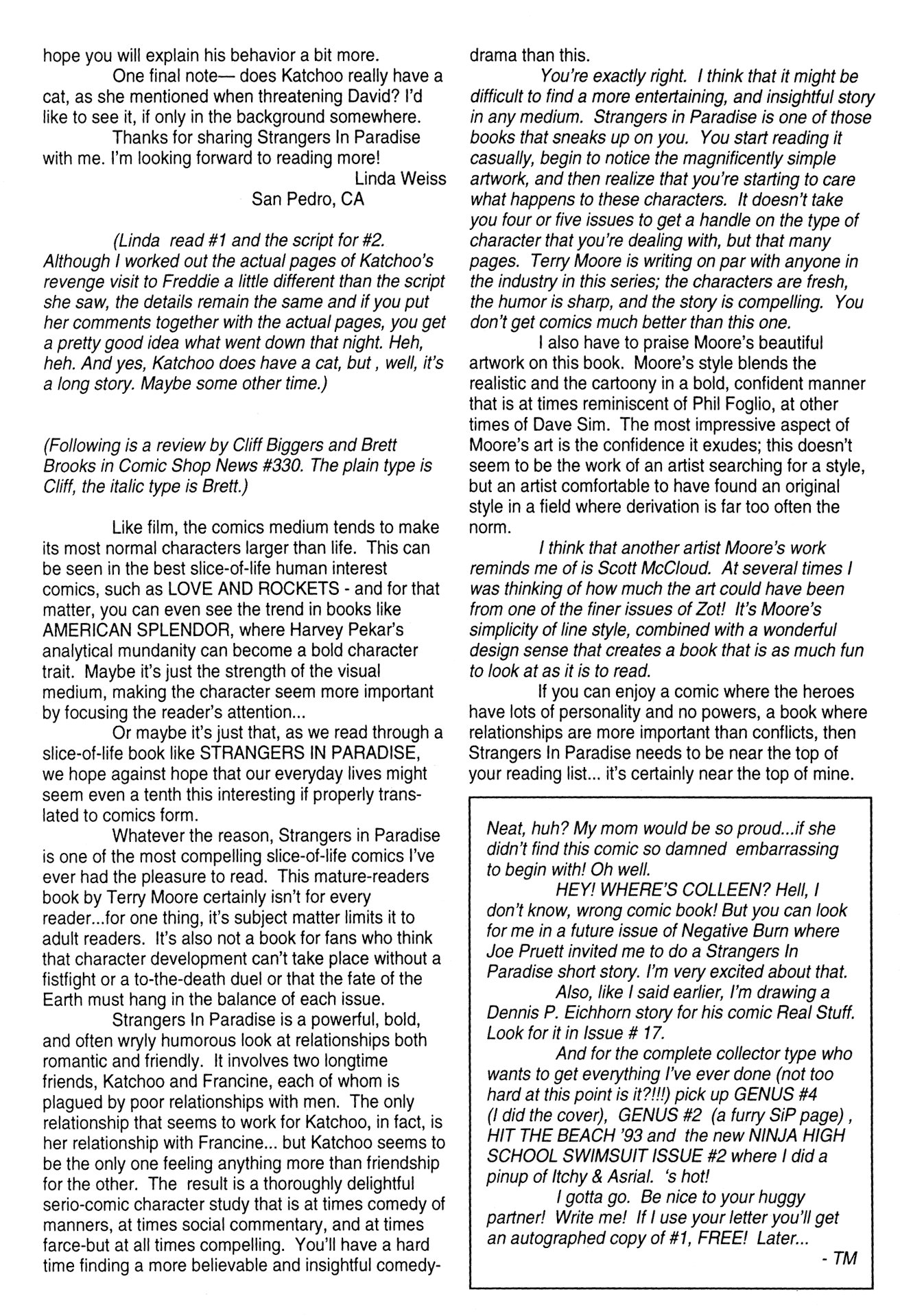 Read online Strangers in Paradise (1997) comic -  Issue #2 - 32