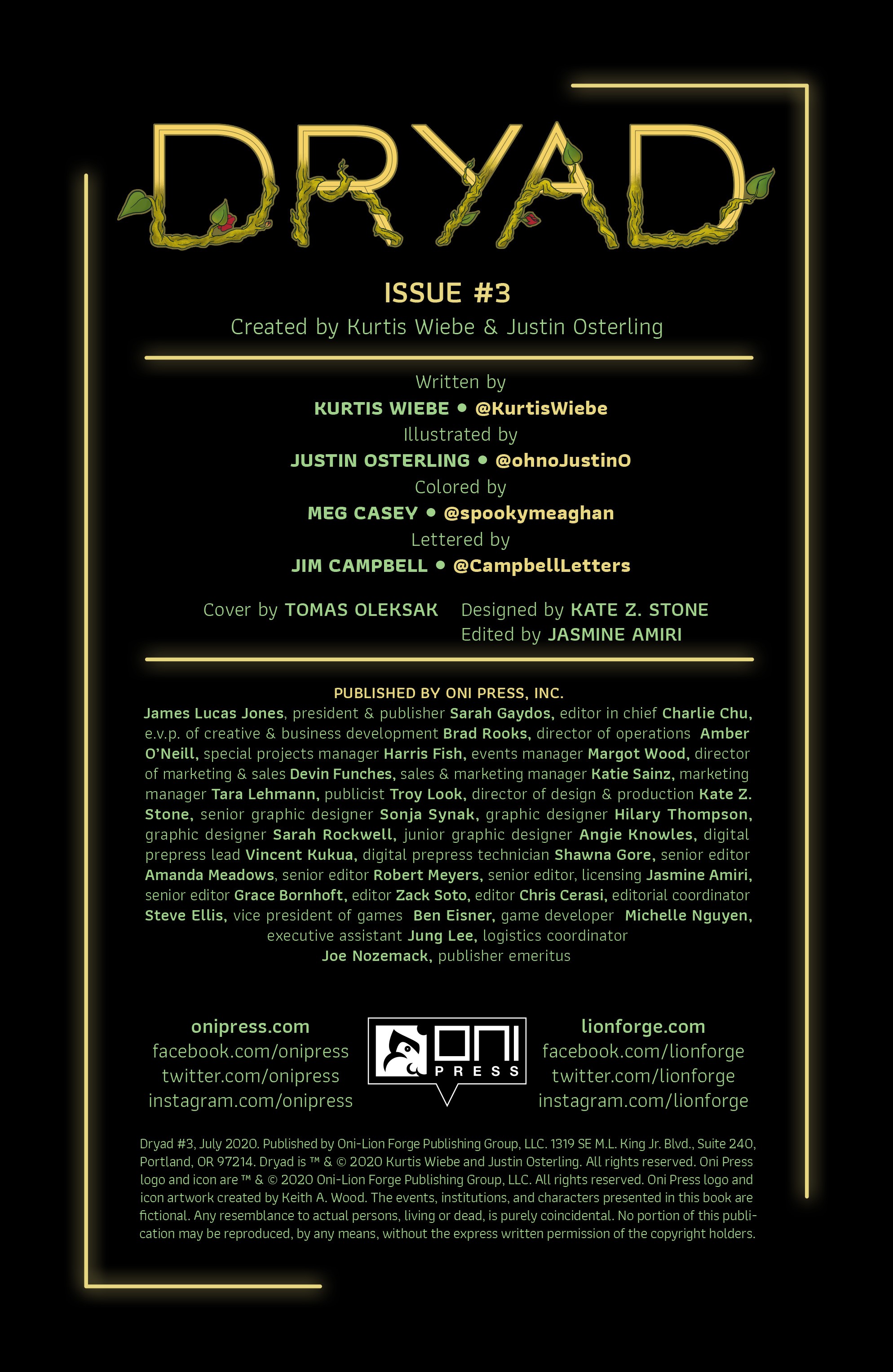 Read online Dryad comic -  Issue #3 - 2