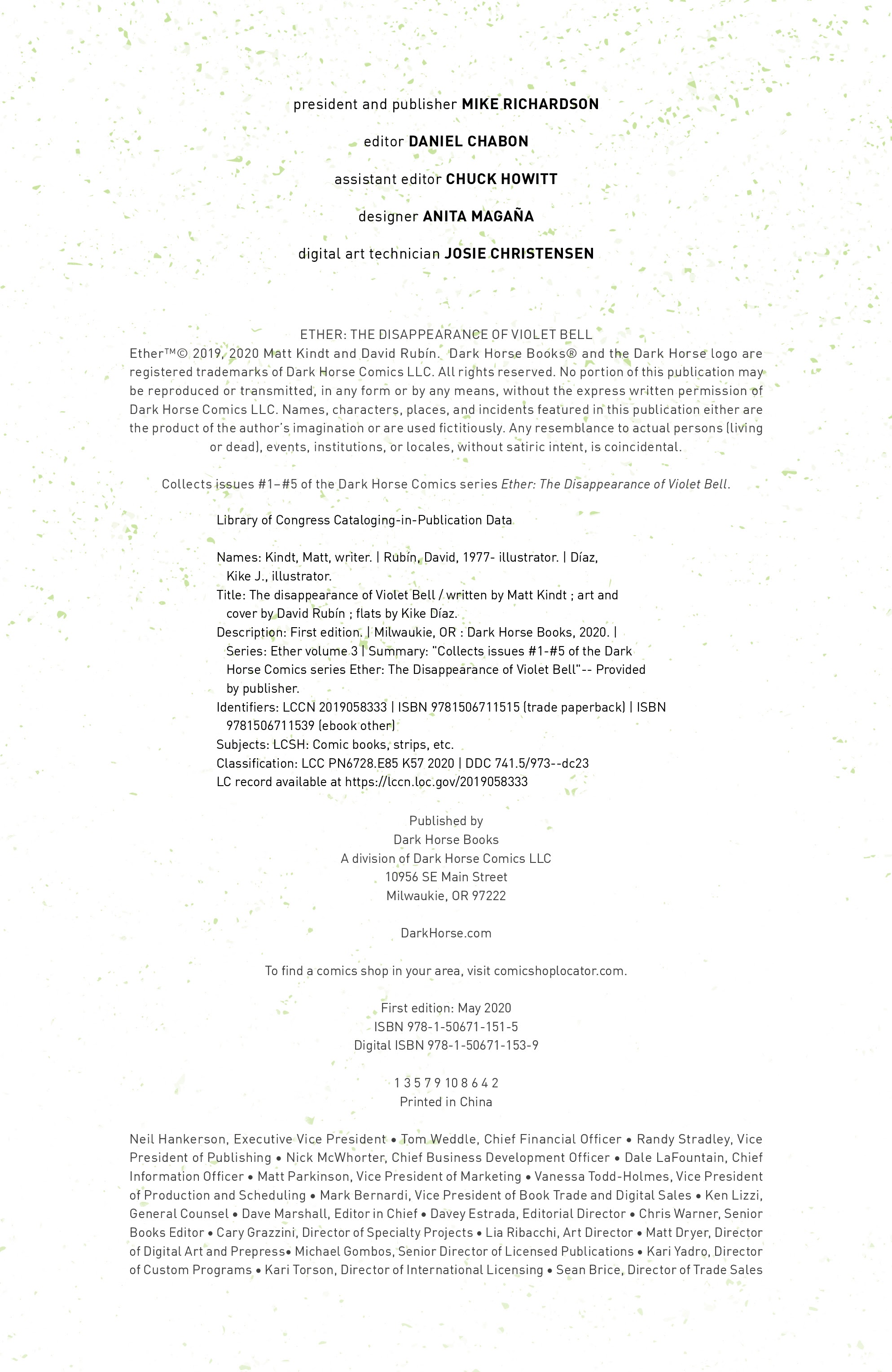 Read online Ether: The Disappearance of Violet Bell comic -  Issue # _TPB - 5