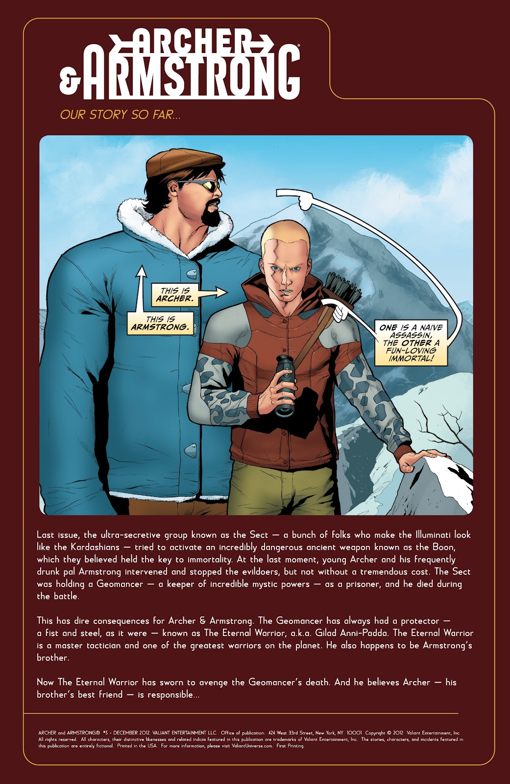 Archer and Armstrong issue 5 - Page 2