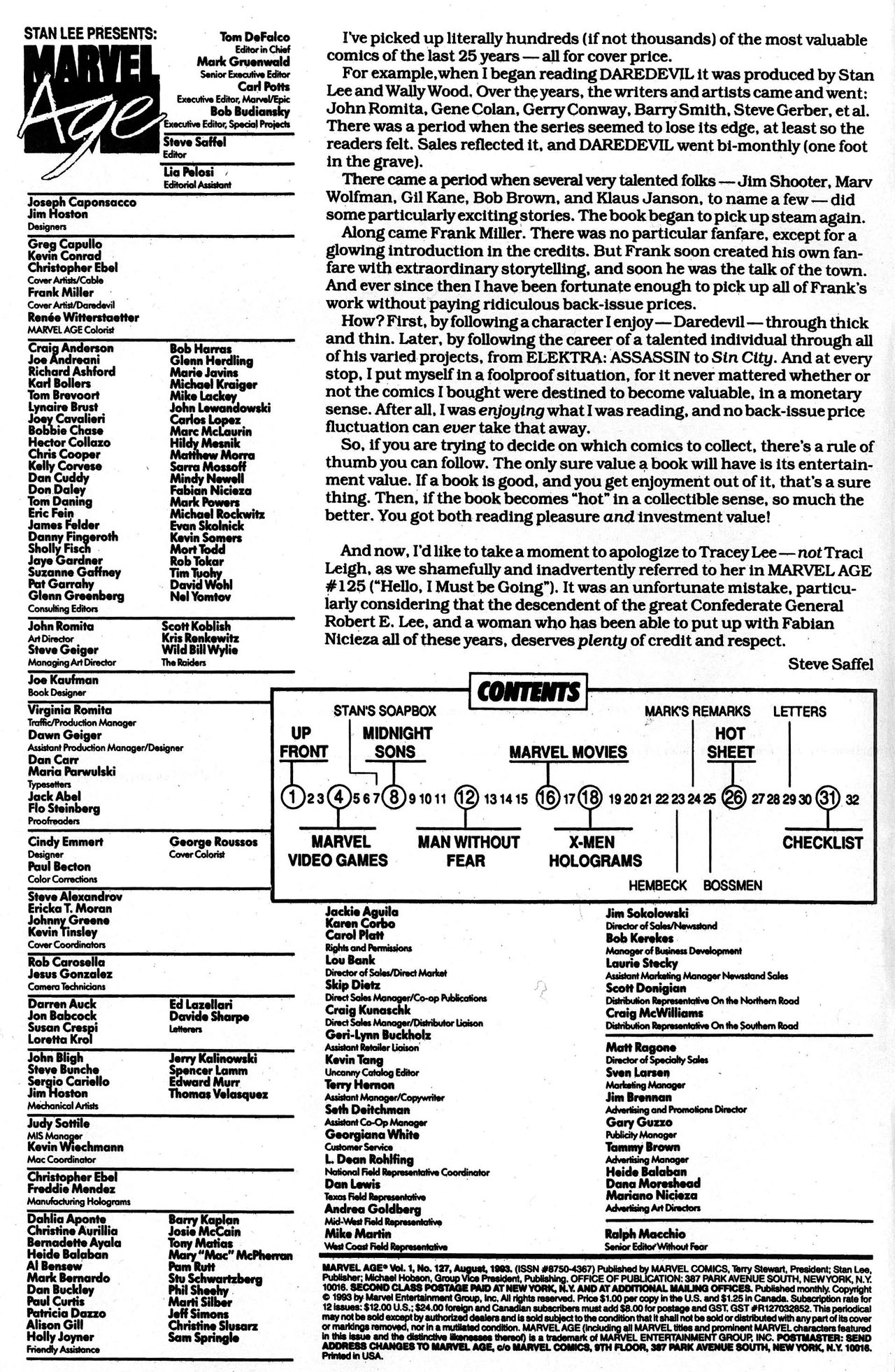 Read online Marvel Age comic -  Issue #127 - 2