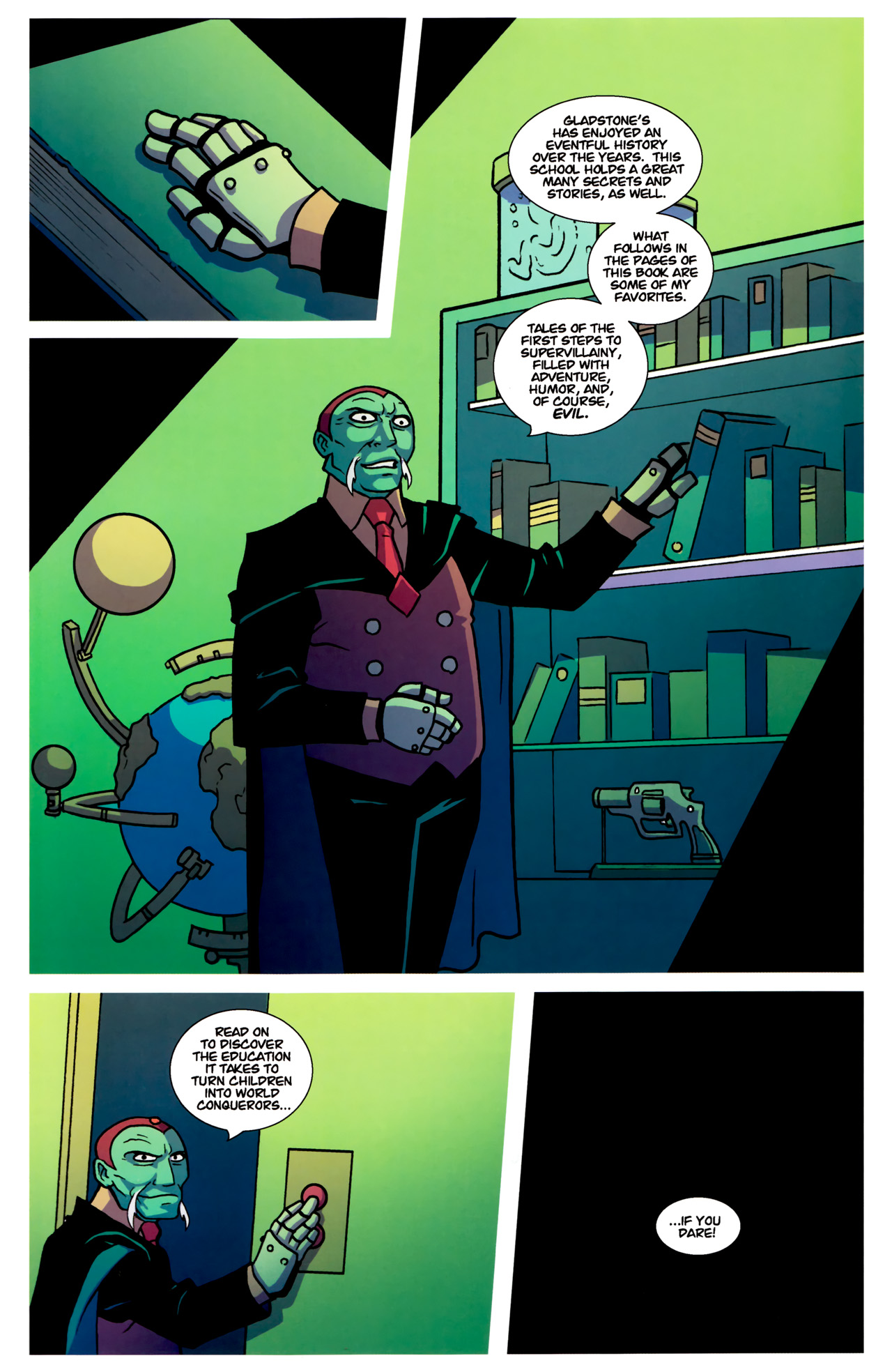 Read online Gladstone's School for World Conquerors (2011) comic -  Issue #1 - 11