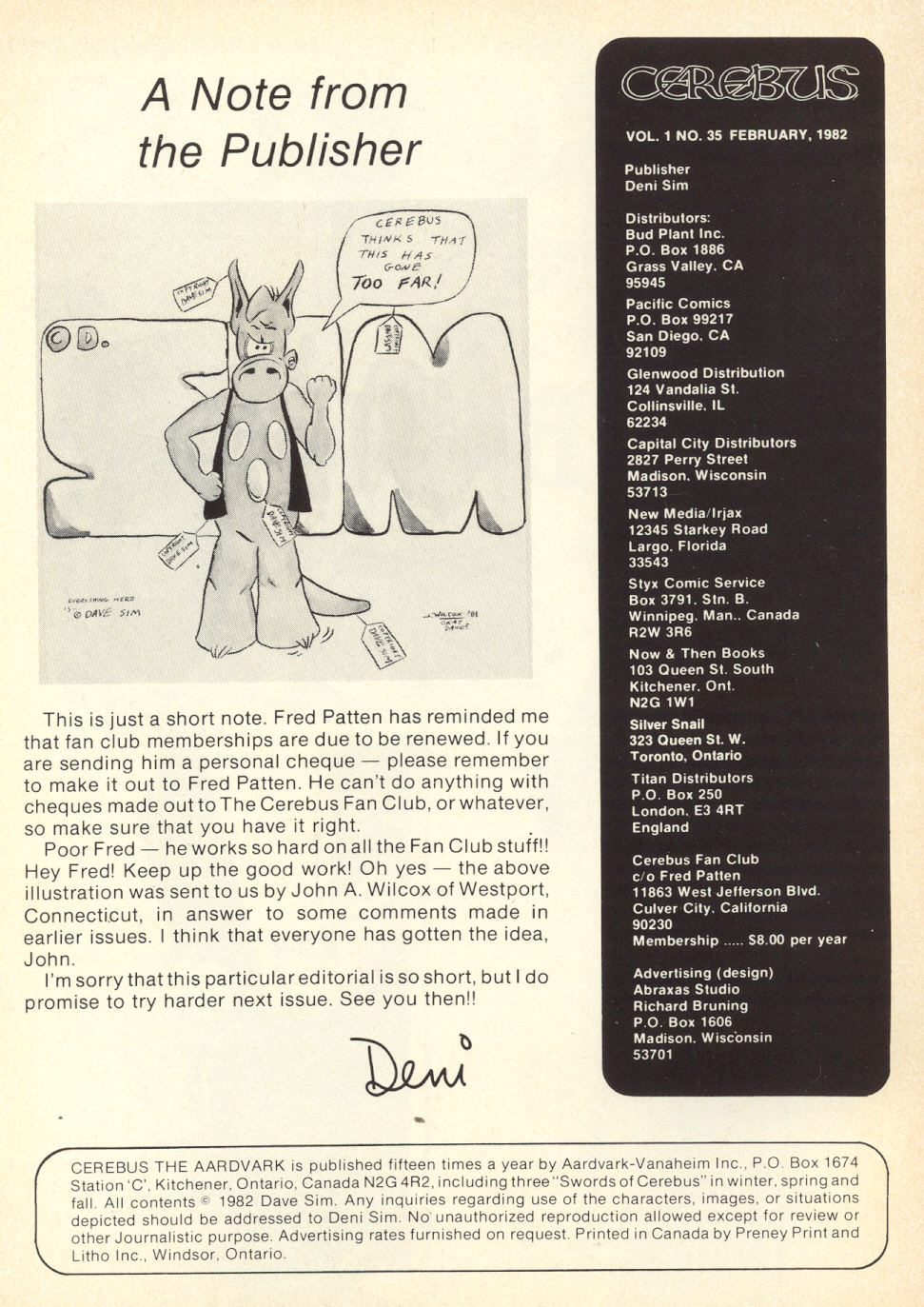 Read online Cerebus comic -  Issue #35 - 3