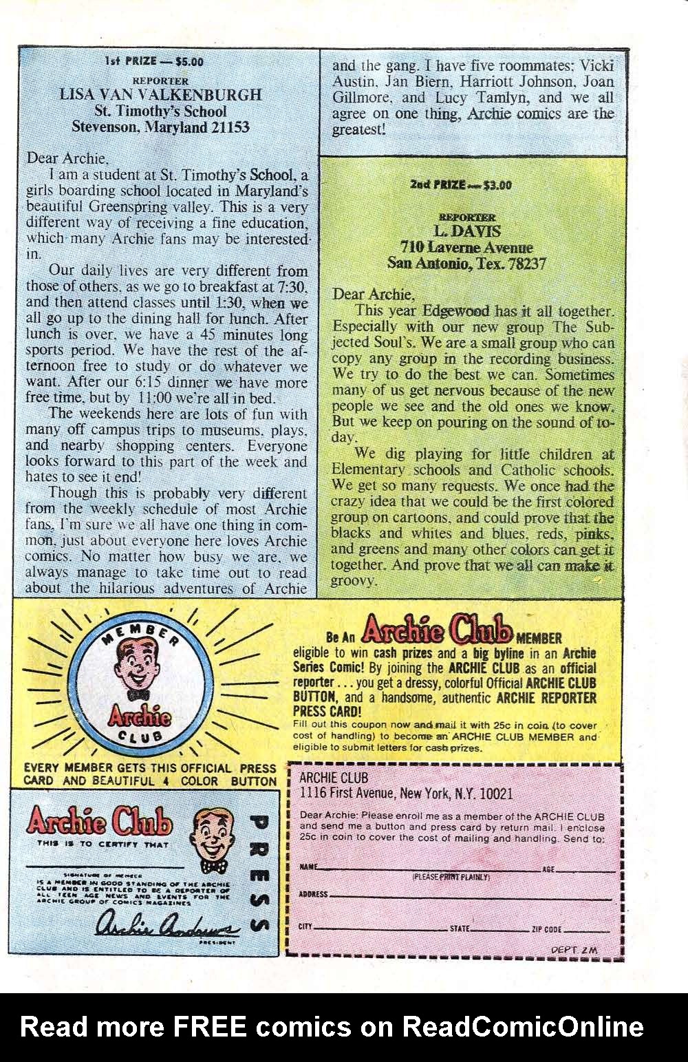 Read online Archie (1960) comic -  Issue #211 - 27