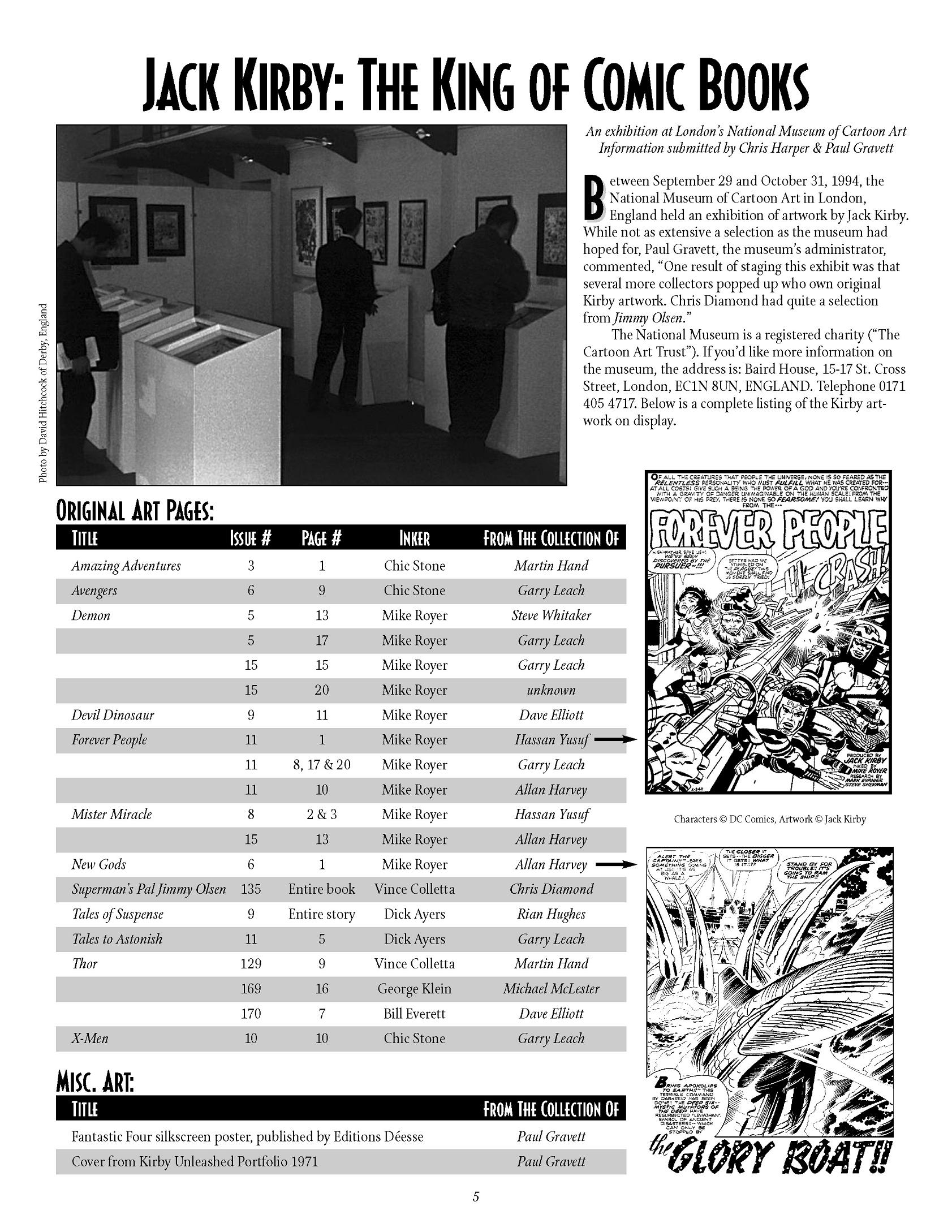 Read online The Jack Kirby Collector comic -  Issue #4 - 5