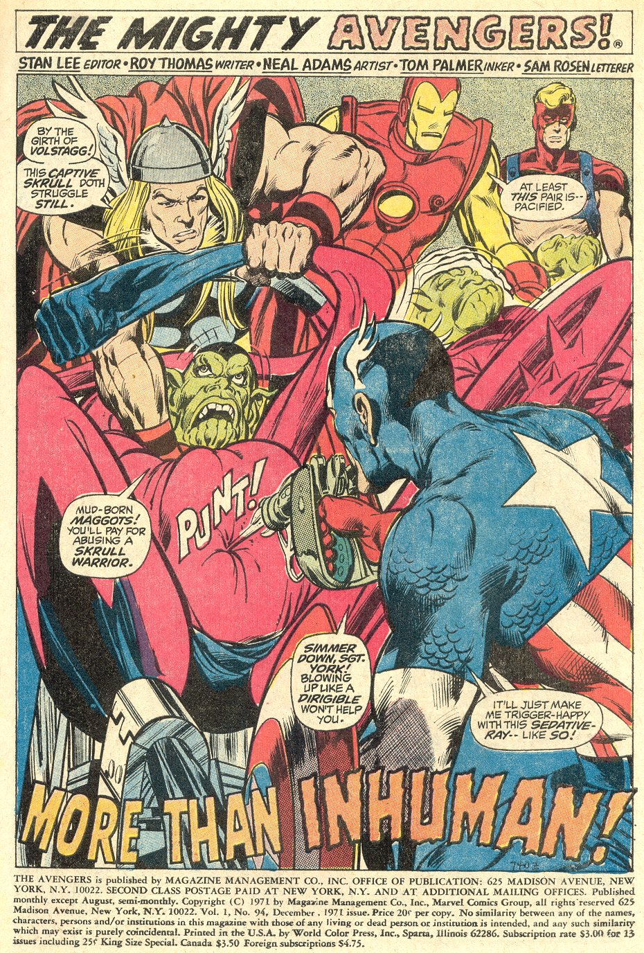 Read online The Avengers (1963) comic -  Issue #94 - 2