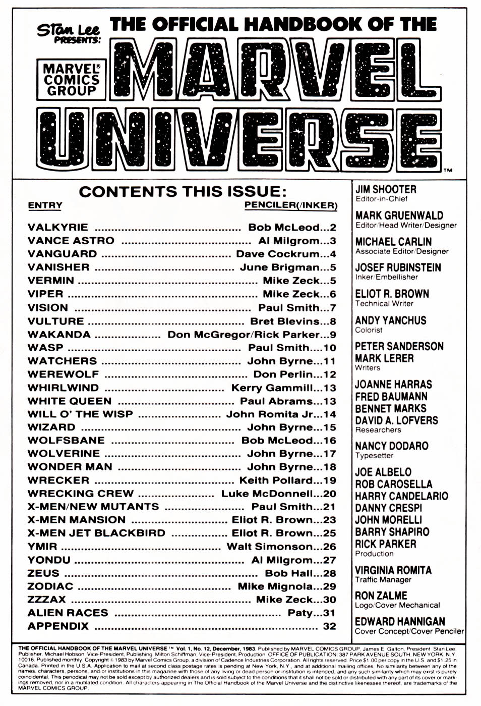 Read online The Official Handbook of the Marvel Universe comic -  Issue #12 - 2
